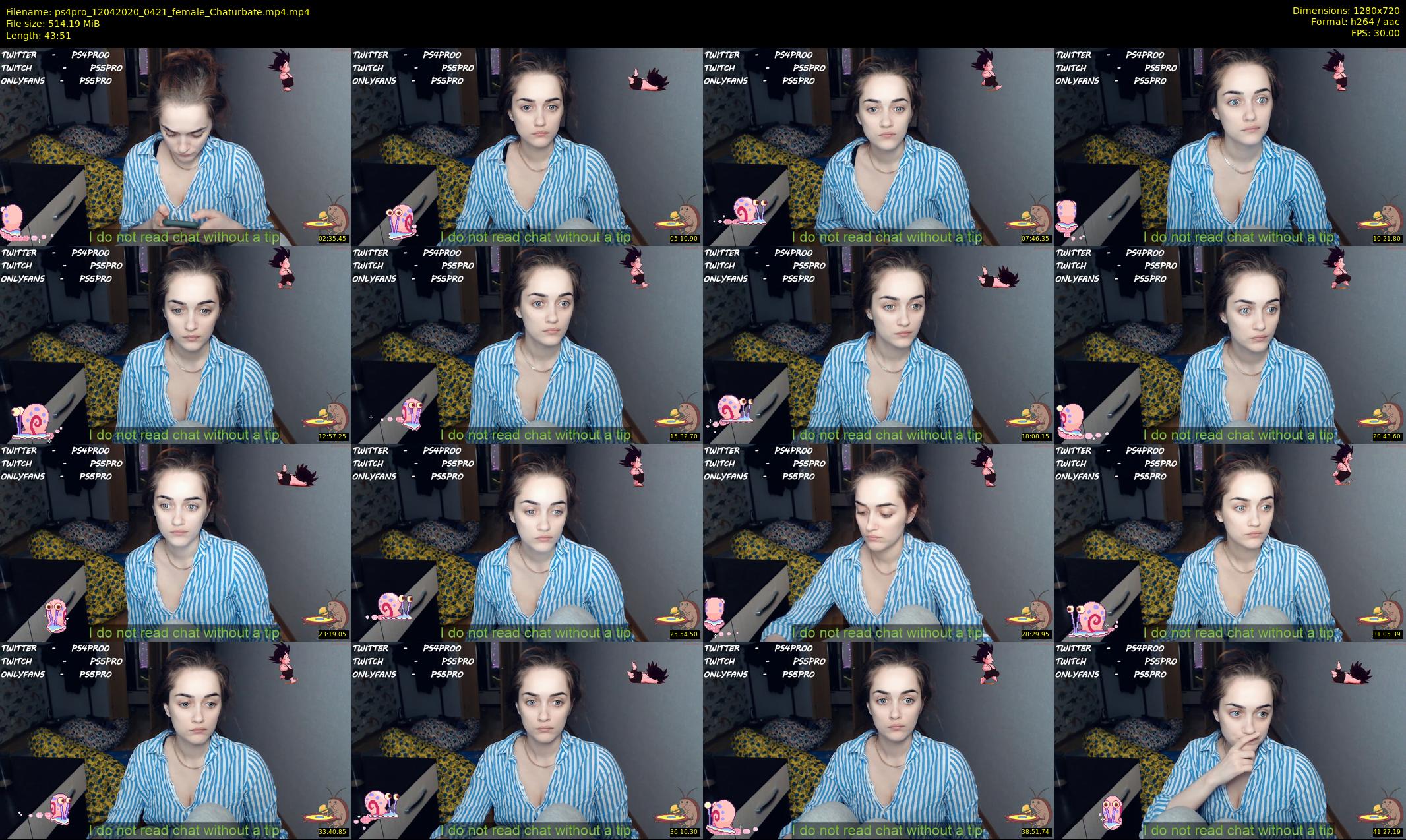 ps4pro — 44 minute Chaturbate female cam show recording, 720p, Apr 12, 2020