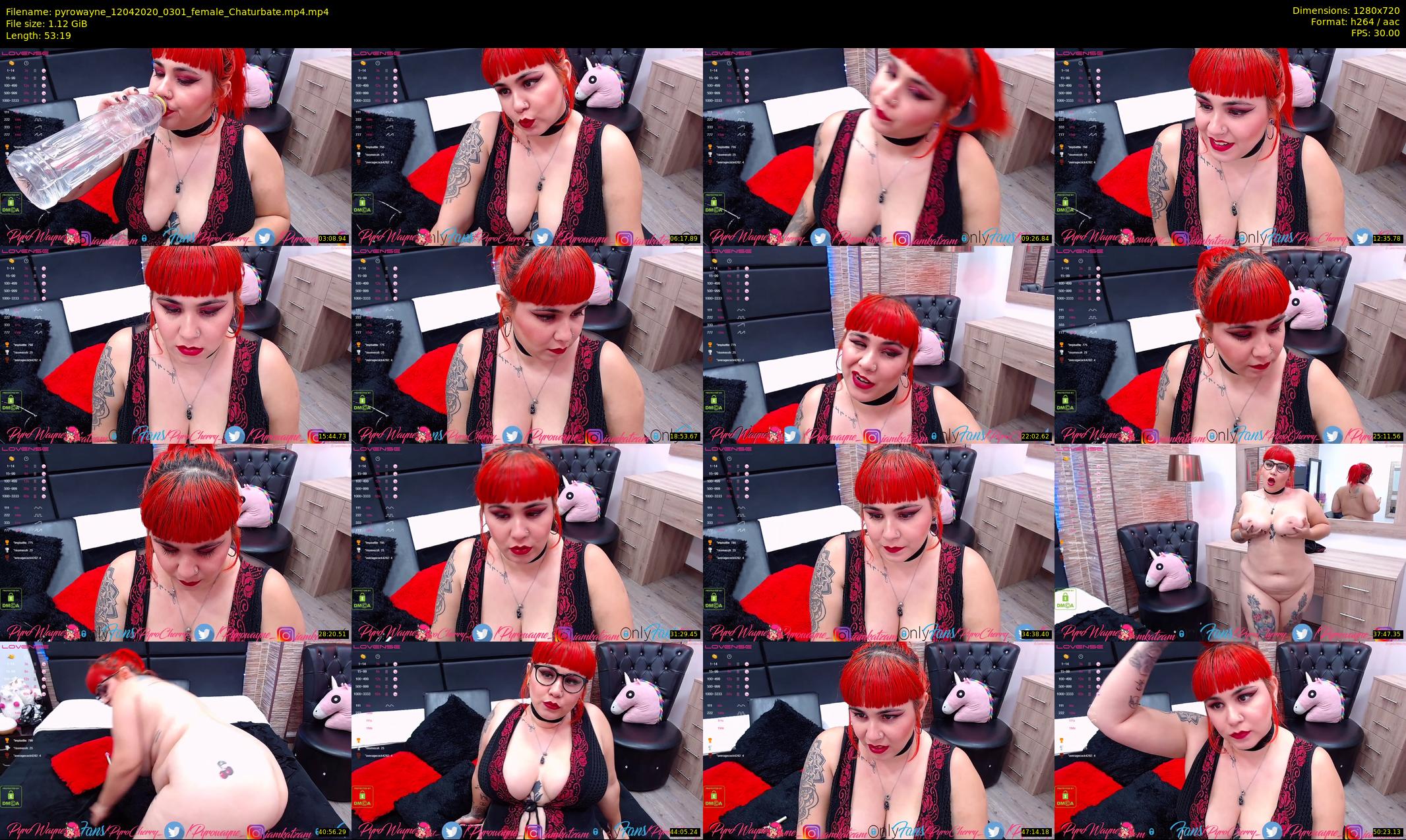 pyrowayne — 54 minute Chaturbate female cam show recording, 720p, Apr 12, 2020