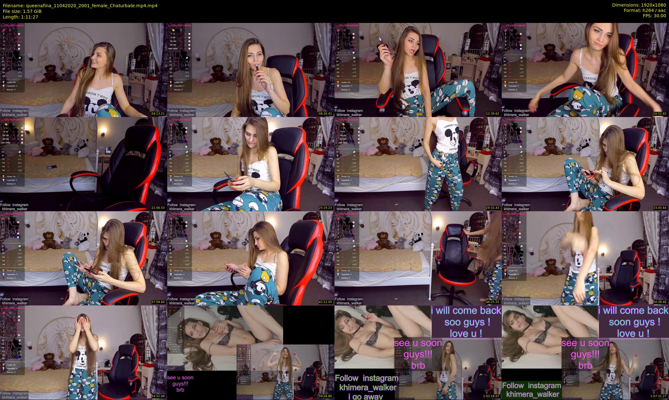 queenafina — 72 minute Chaturbate female cam show recording, 1080p, Apr 11, 2020