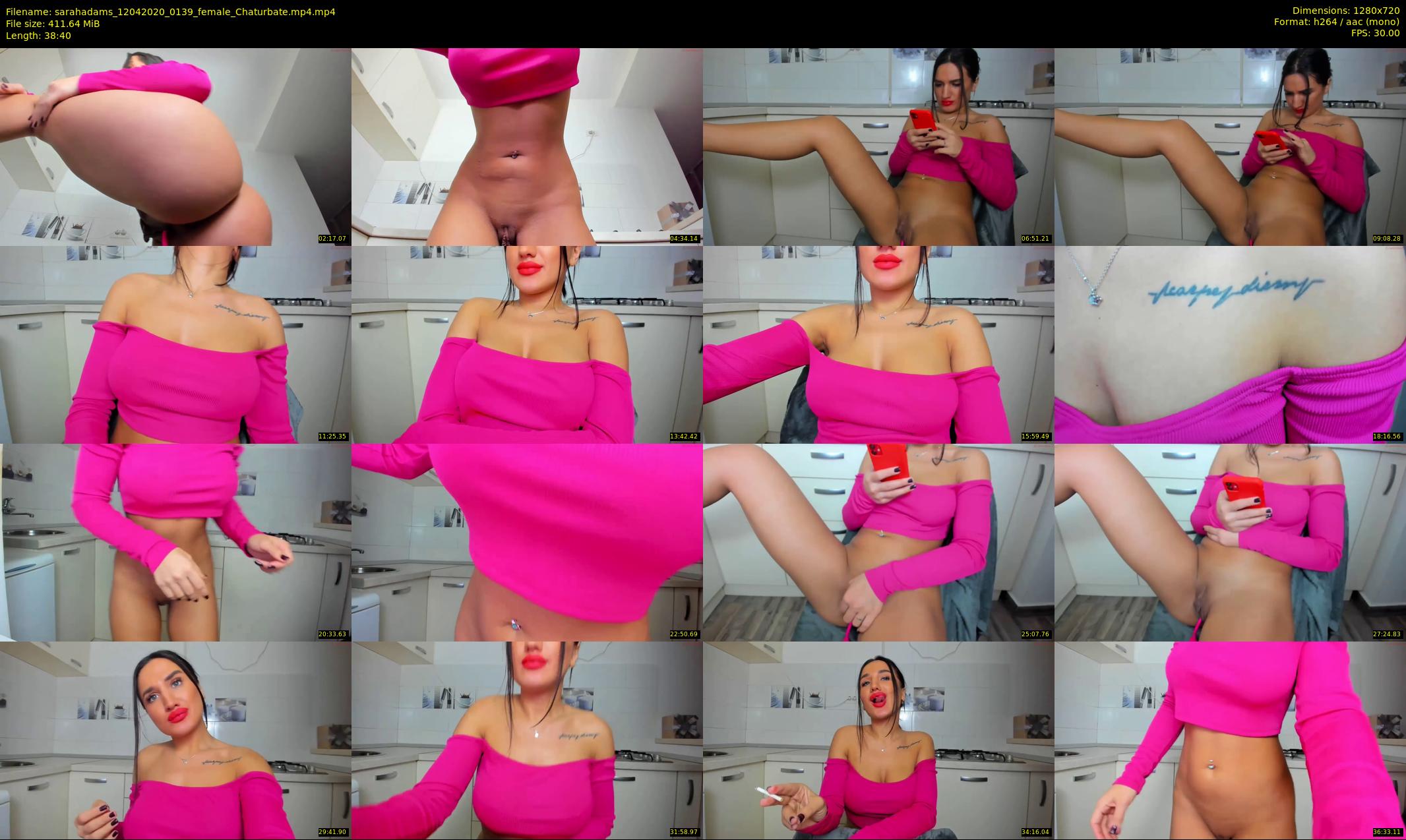 sarahadams — 39 minute Chaturbate female cam show recording, 720p, Apr 12, 2020