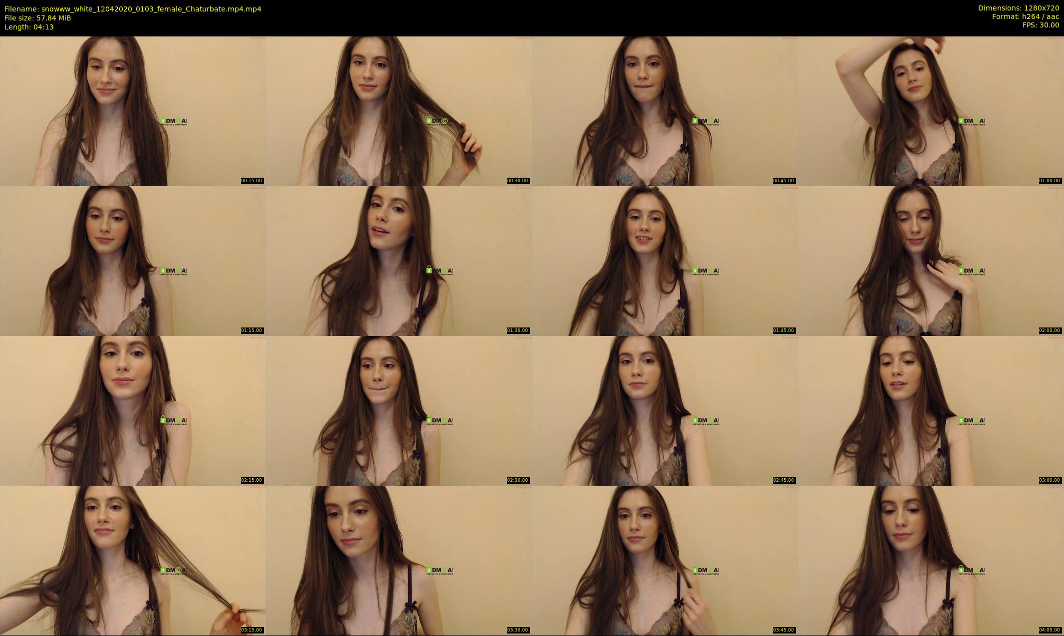 snowww_white — 5 minute Chaturbate female cam show recording, 720p, Apr 12, 2020