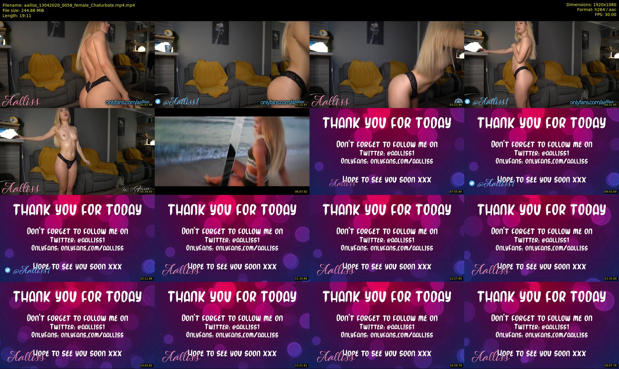 aalliss — 20 minute Chaturbate female cam show recording, 1080p, Apr 13, 2020