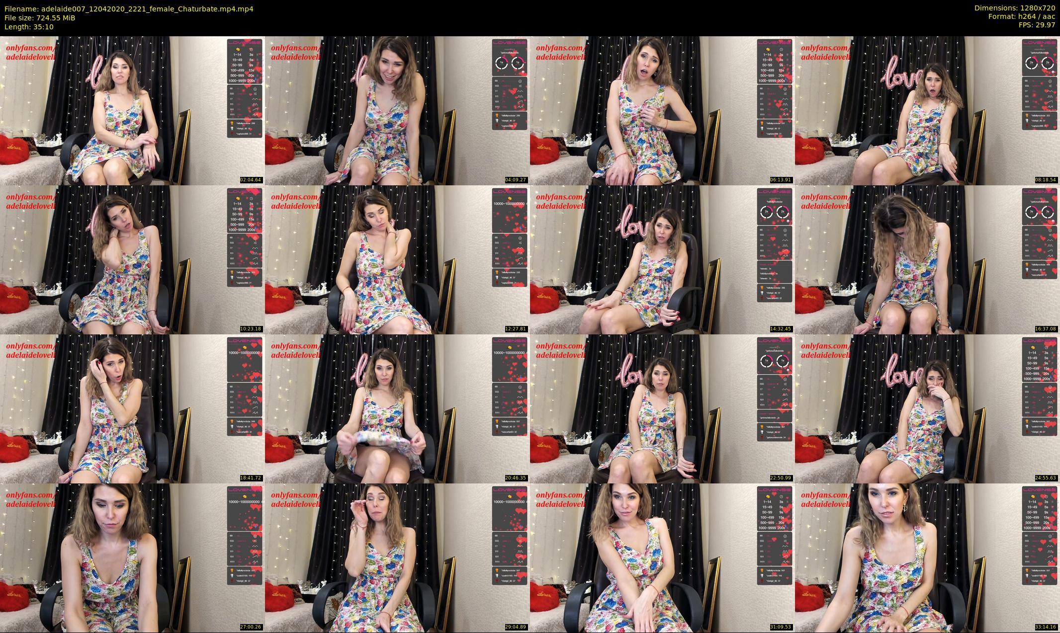 adelaide007 — 36 minute Chaturbate female cam show recording, 720p, Apr 12, 2020