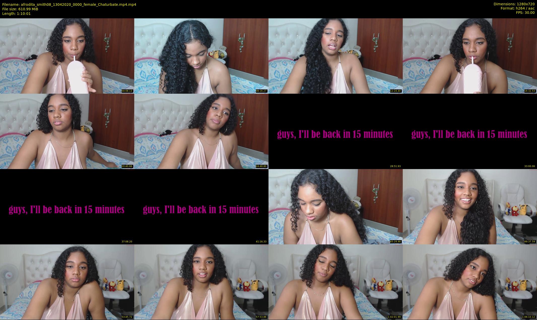 afrodita_smith08 — 71 minute Chaturbate female cam show recording, 720p, Apr 13, 2020