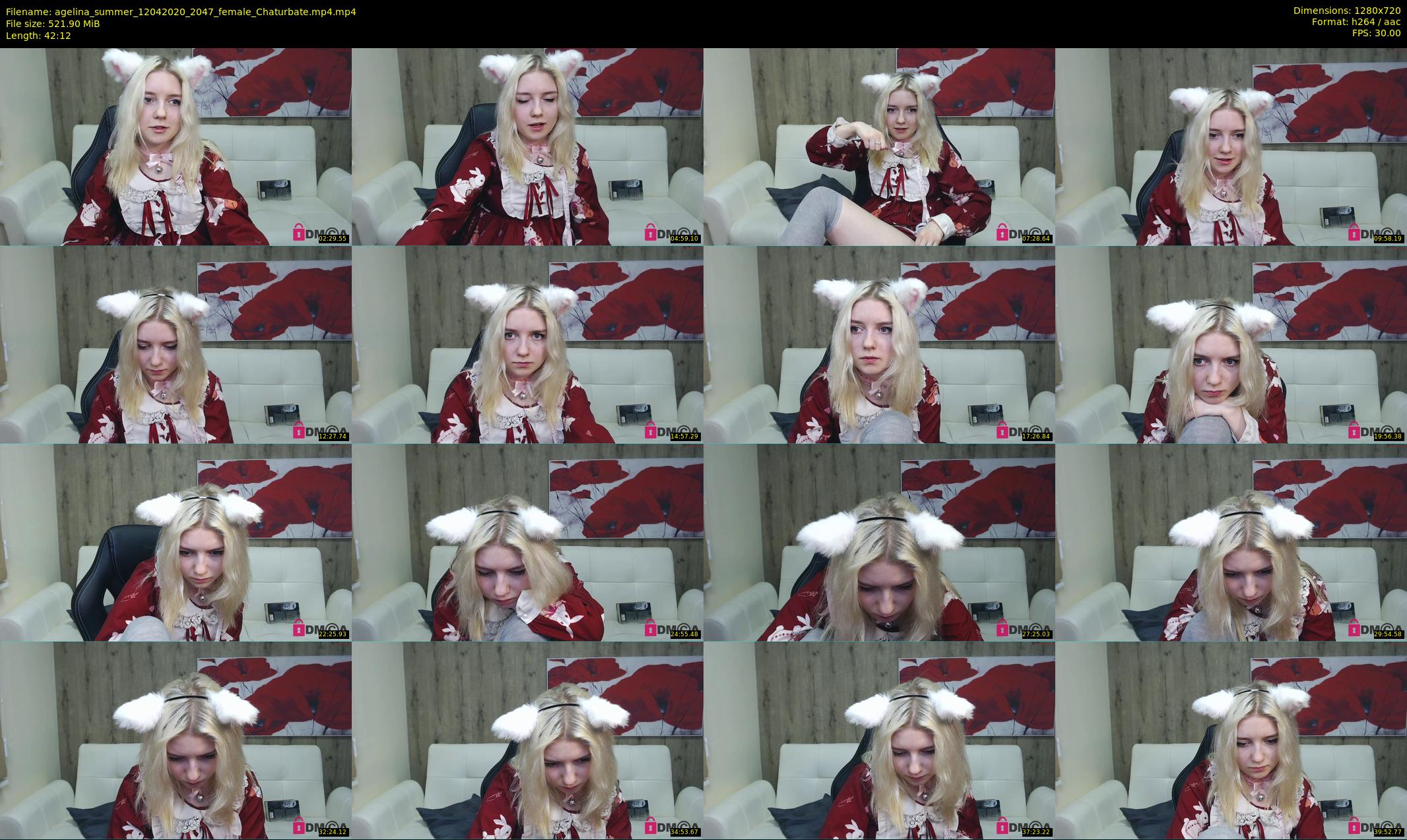 agelina_summer — 43 minute Chaturbate female cam show recording, 720p, Apr 12, 2020