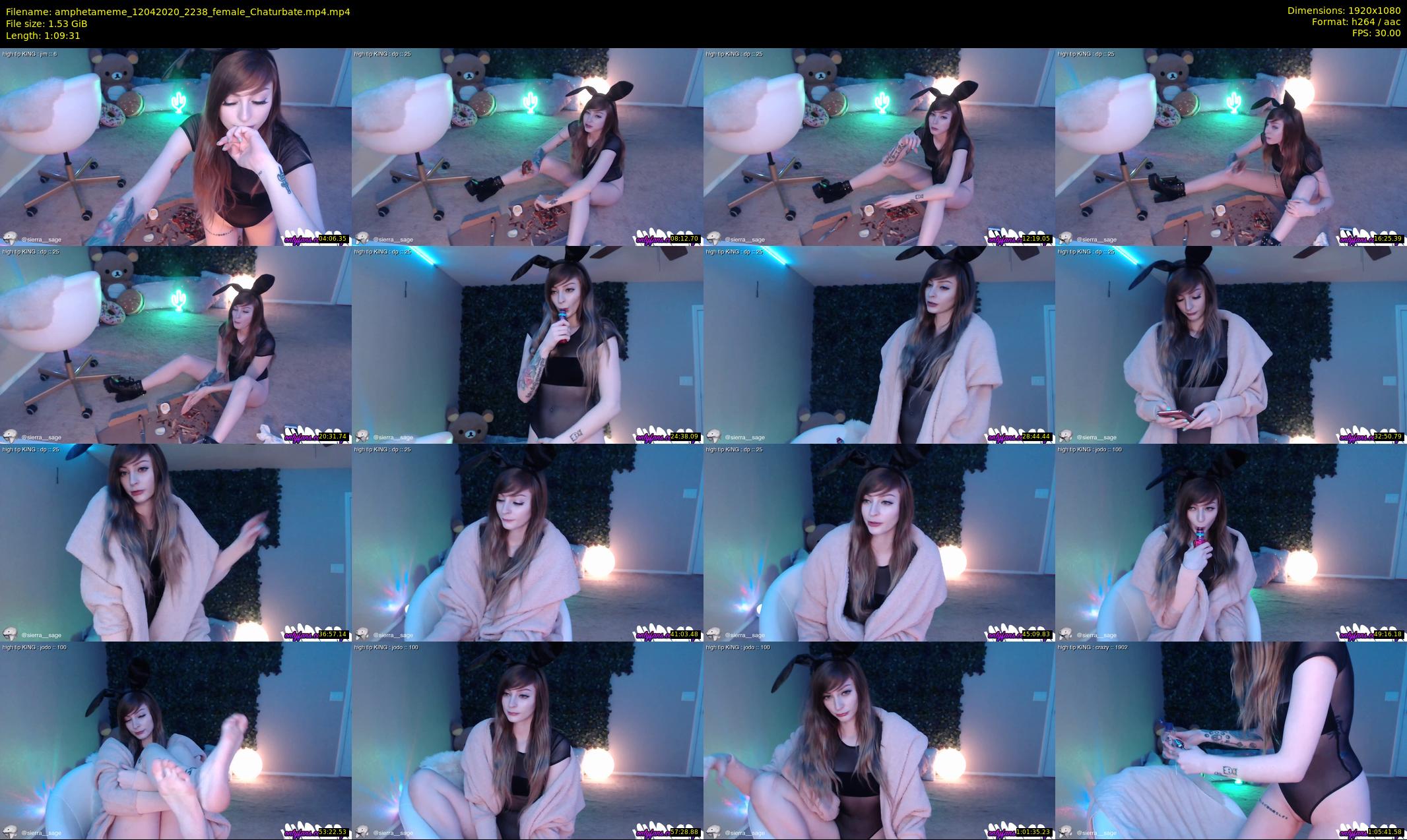 amphetameme — 70 minute Chaturbate female cam show recording, 1080p, Apr 12, 2020