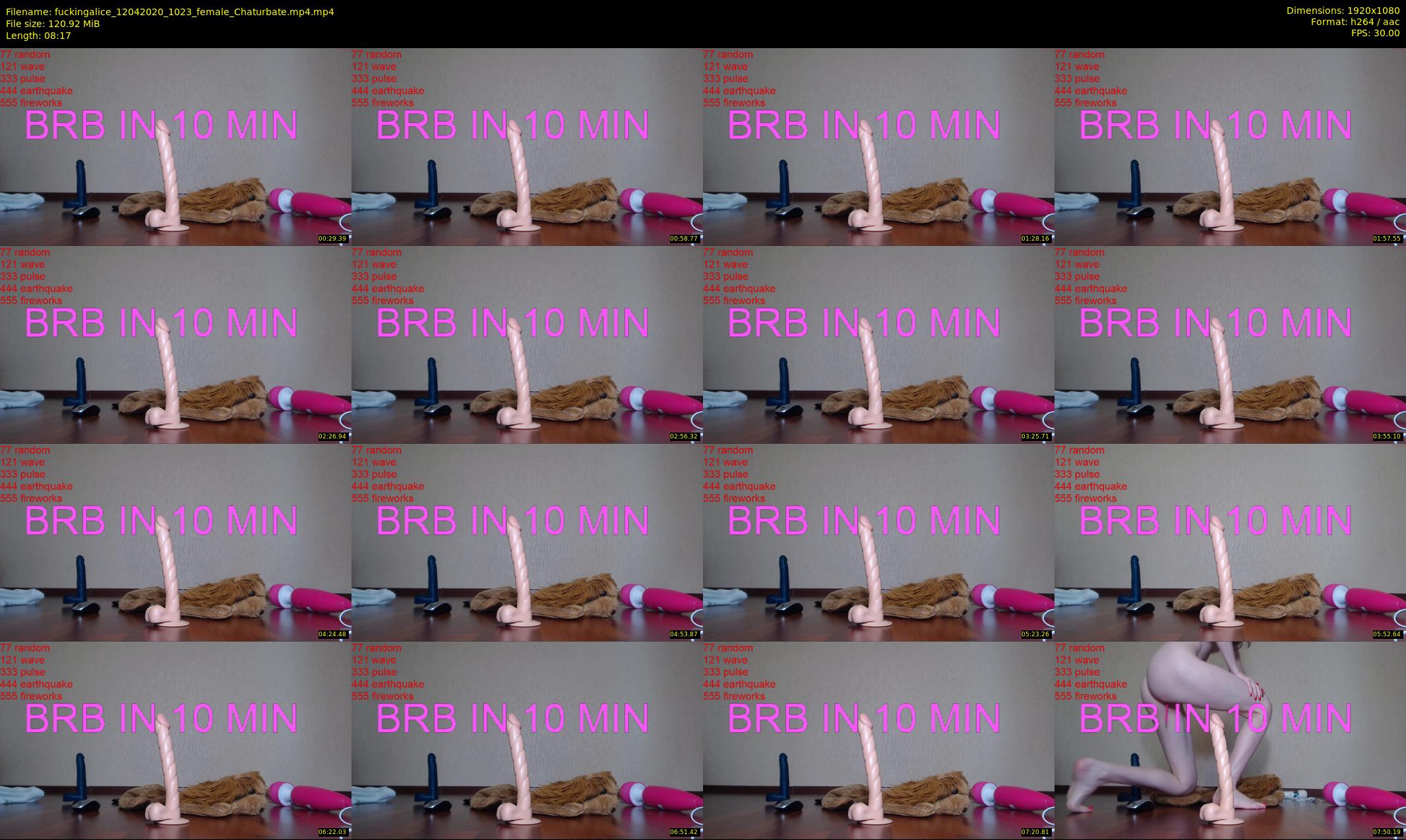 fuckingalice — 9 minute Chaturbate female cam show recording, 1080p, Apr 12, 2020