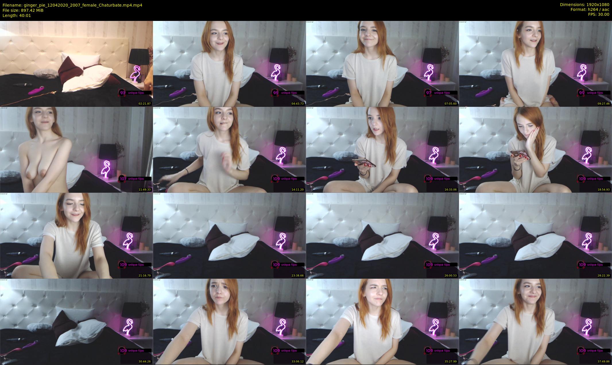 ginger_pie — 41 minute Chaturbate female cam show recording, 1080p, Apr 12, 2020