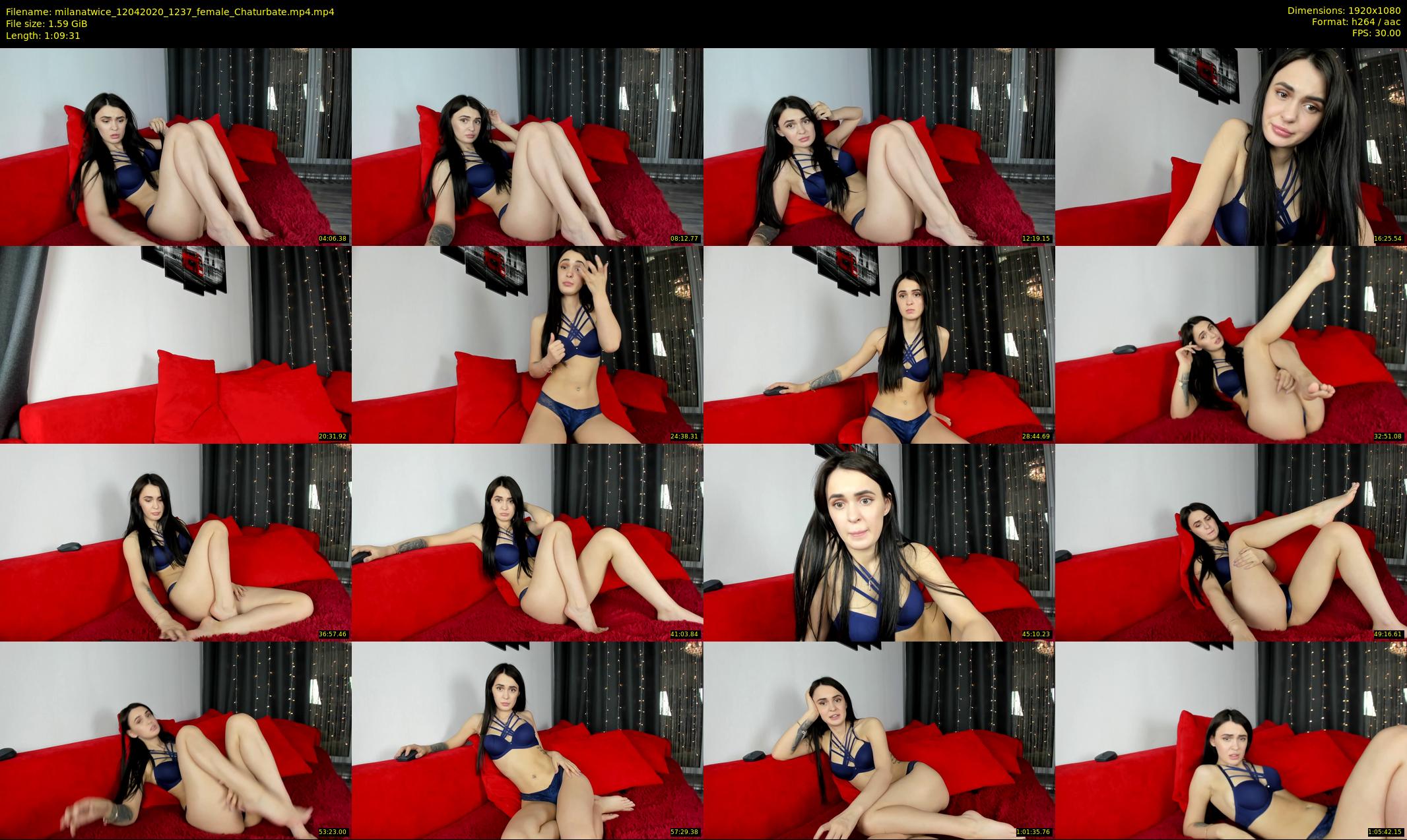 milanatwice — 70 minute Chaturbate female cam show recording, 1080p, Apr 12, 2020
