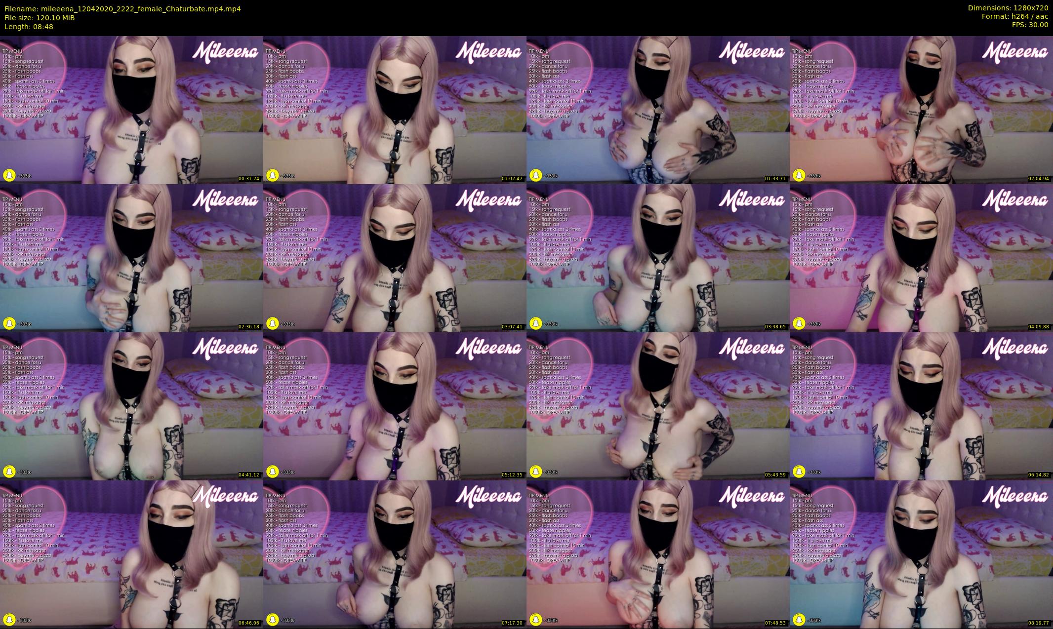 mileeena — 9 minute Chaturbate female cam show recording, 720p, Apr 12, 2020