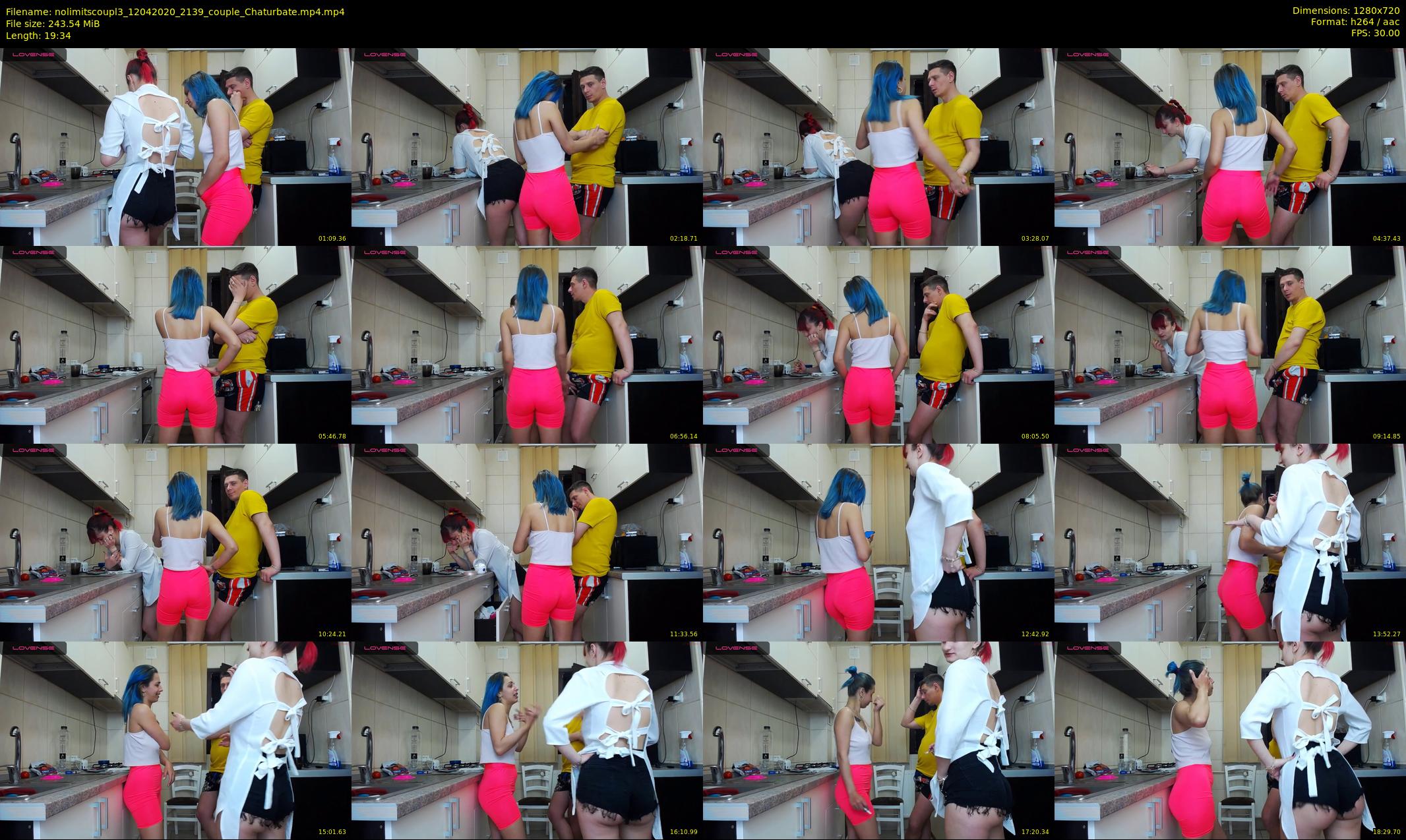 nolimitscoupl3 — 20 minute Chaturbate couple cam show recording, 720p, Apr 12, 2020