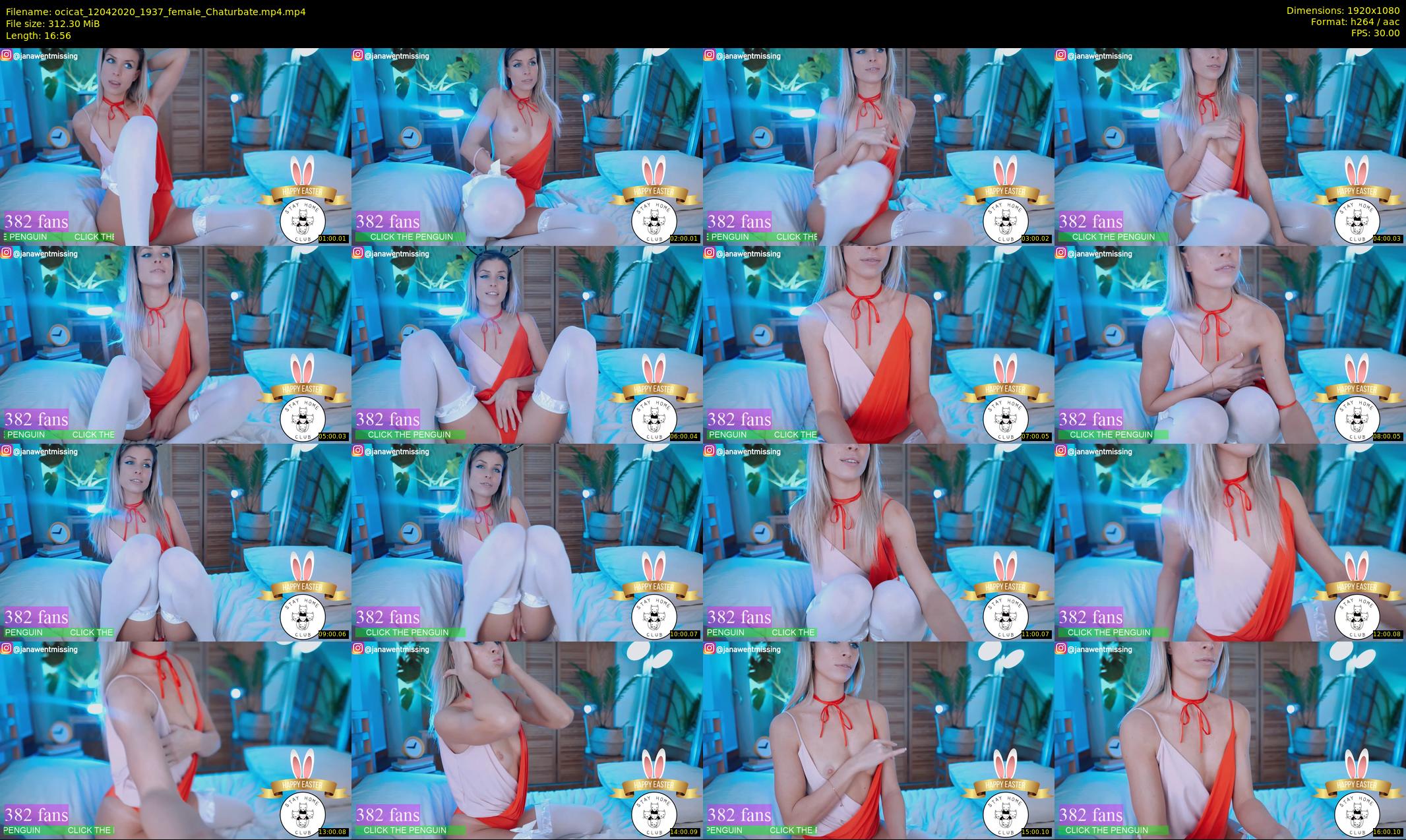 ocicat — 17 minute Chaturbate female cam show recording, 1080p, Apr 12, 2020