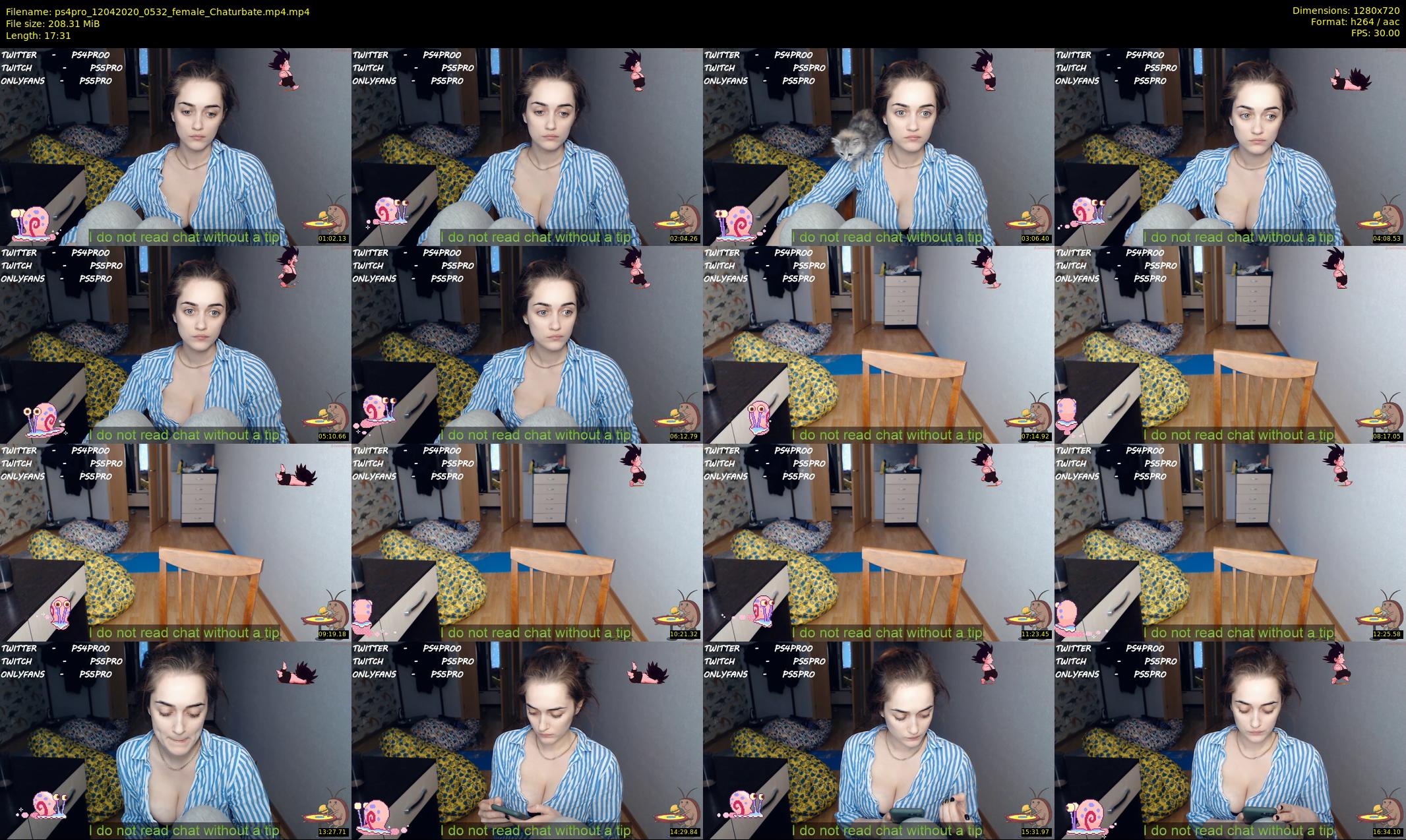 ps4pro — 18 minute Chaturbate female cam show recording, 720p, Apr 12, 2020