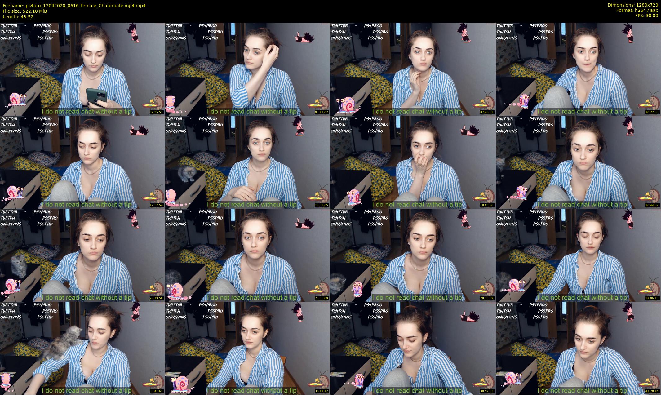 ps4pro — 44 minute Chaturbate female cam show recording, 720p, Apr 12, 2020