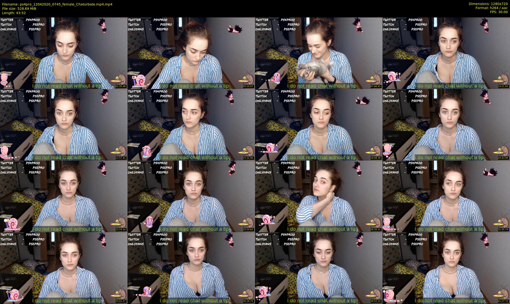 ps4pro — 44 minute Chaturbate female cam show recording, 720p, Apr 12, 2020