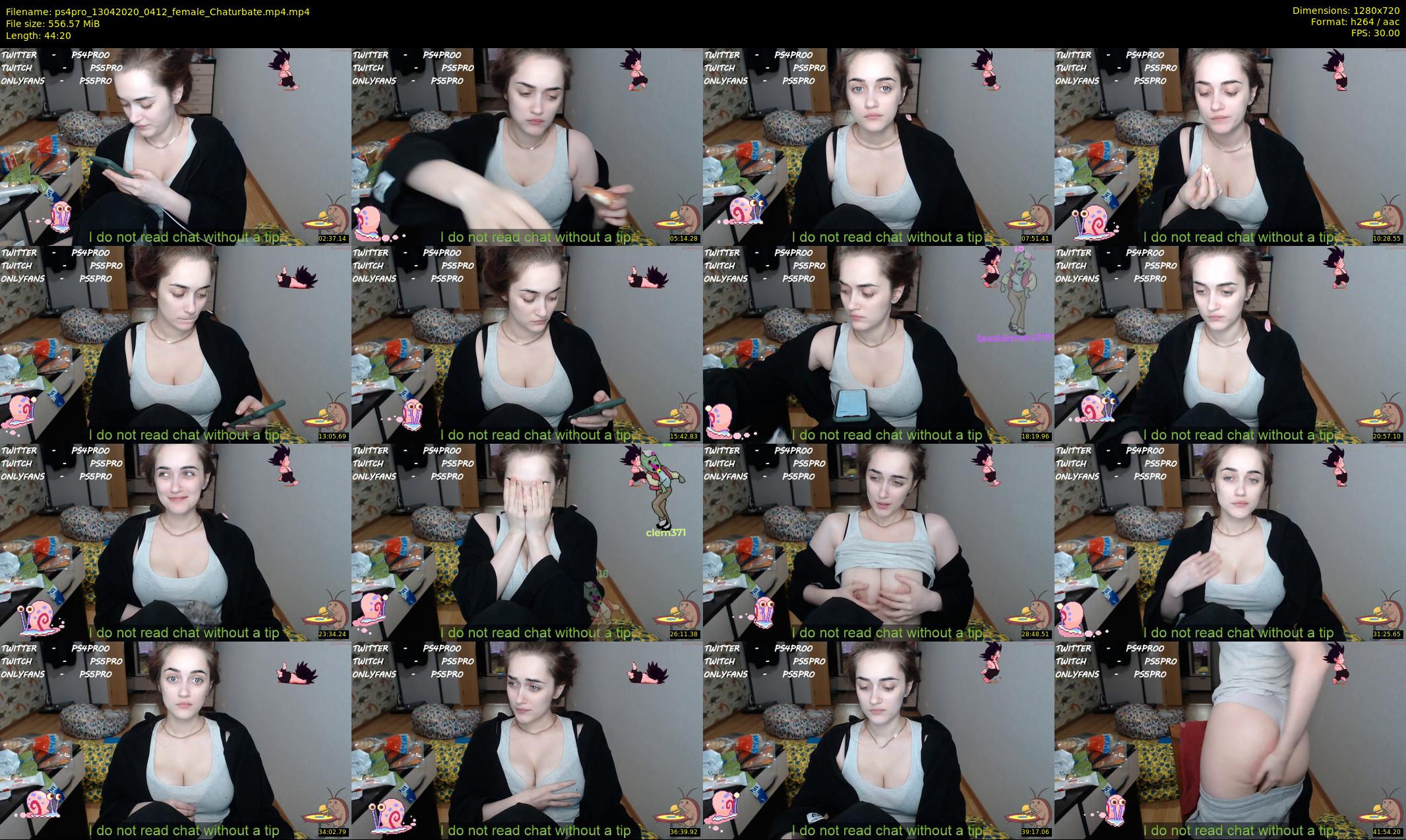 ps4pro — 45 minute Chaturbate female cam show recording, 720p, Apr 13, 2020