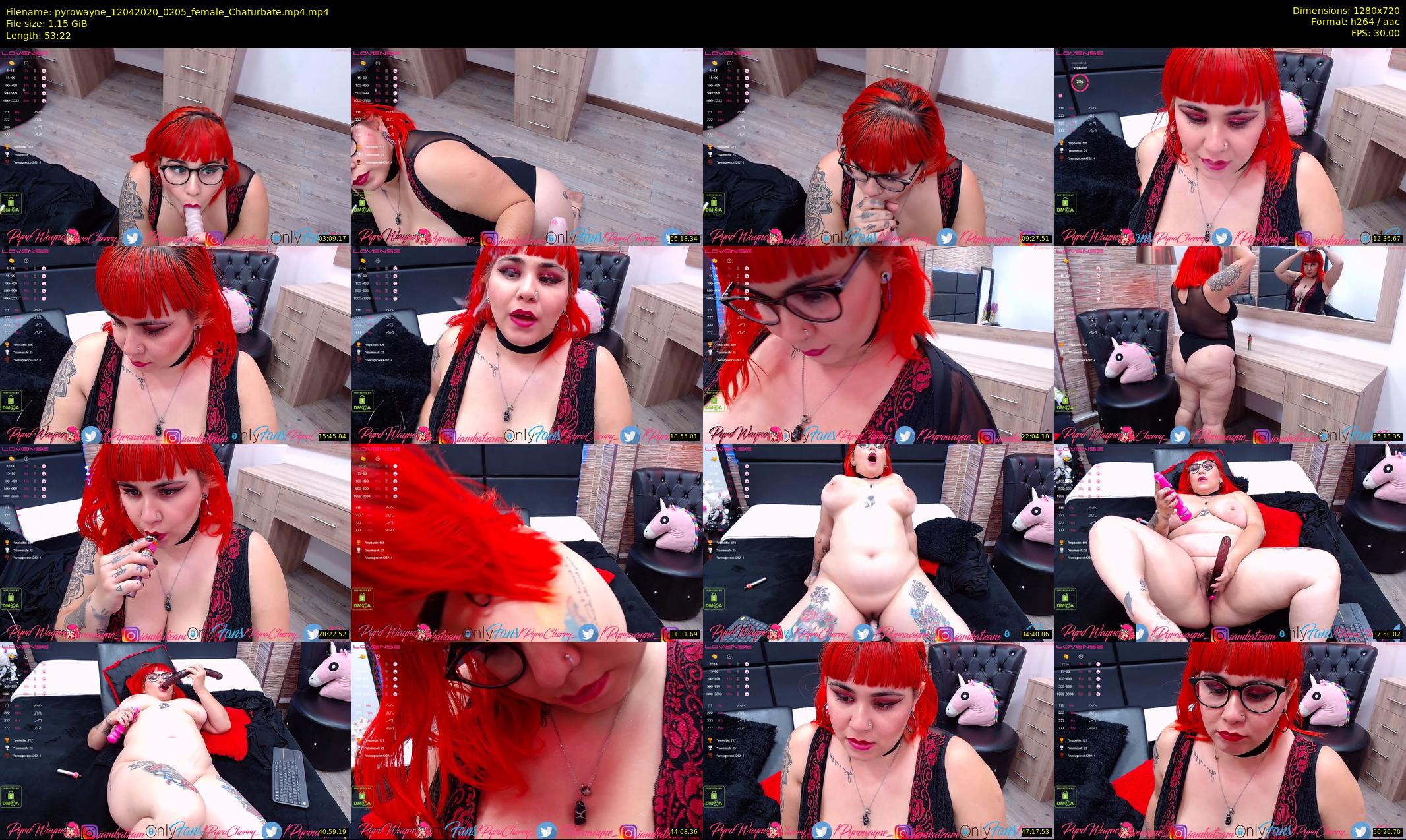 pyrowayne — 54 minute Chaturbate female cam show recording, 720p, Apr 12, 2020