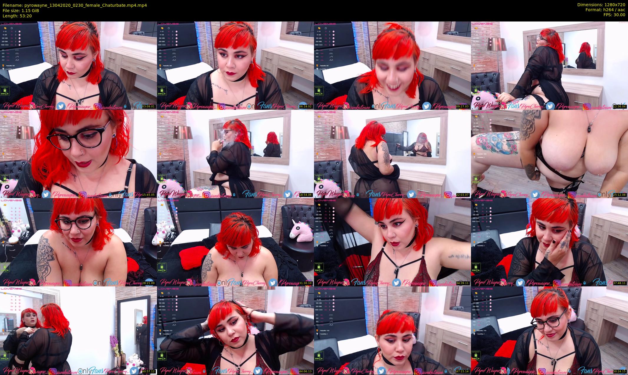 pyrowayne — 54 minute Chaturbate female cam show recording, 720p, Apr 13, 2020