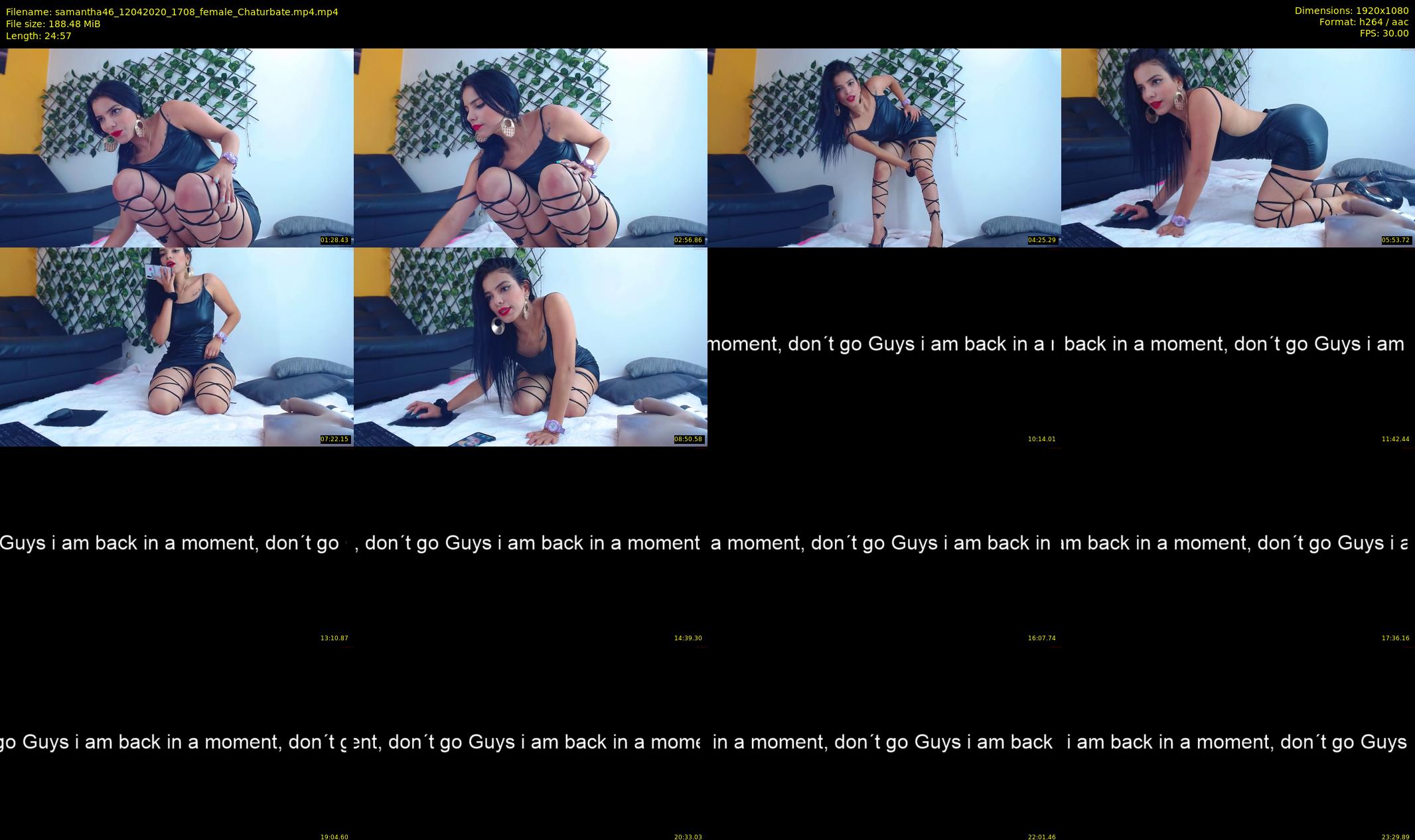 samantha46 — 25 minute Chaturbate female cam show recording, 1080p, Apr 12, 2020