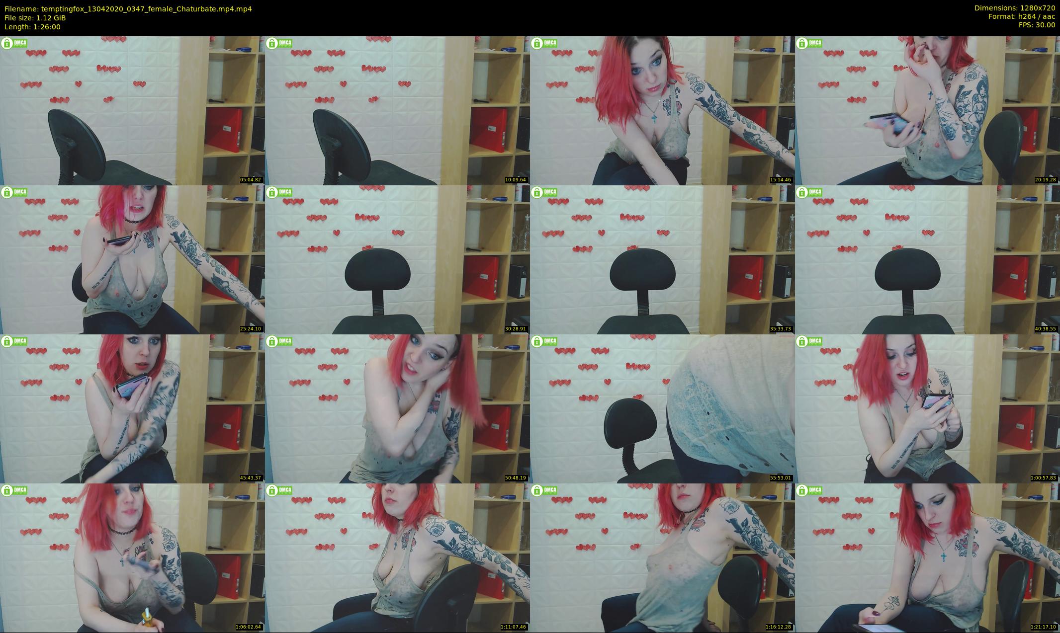 temptingfox — 86 minute Chaturbate female cam show recording, 720p, Apr 13, 2020