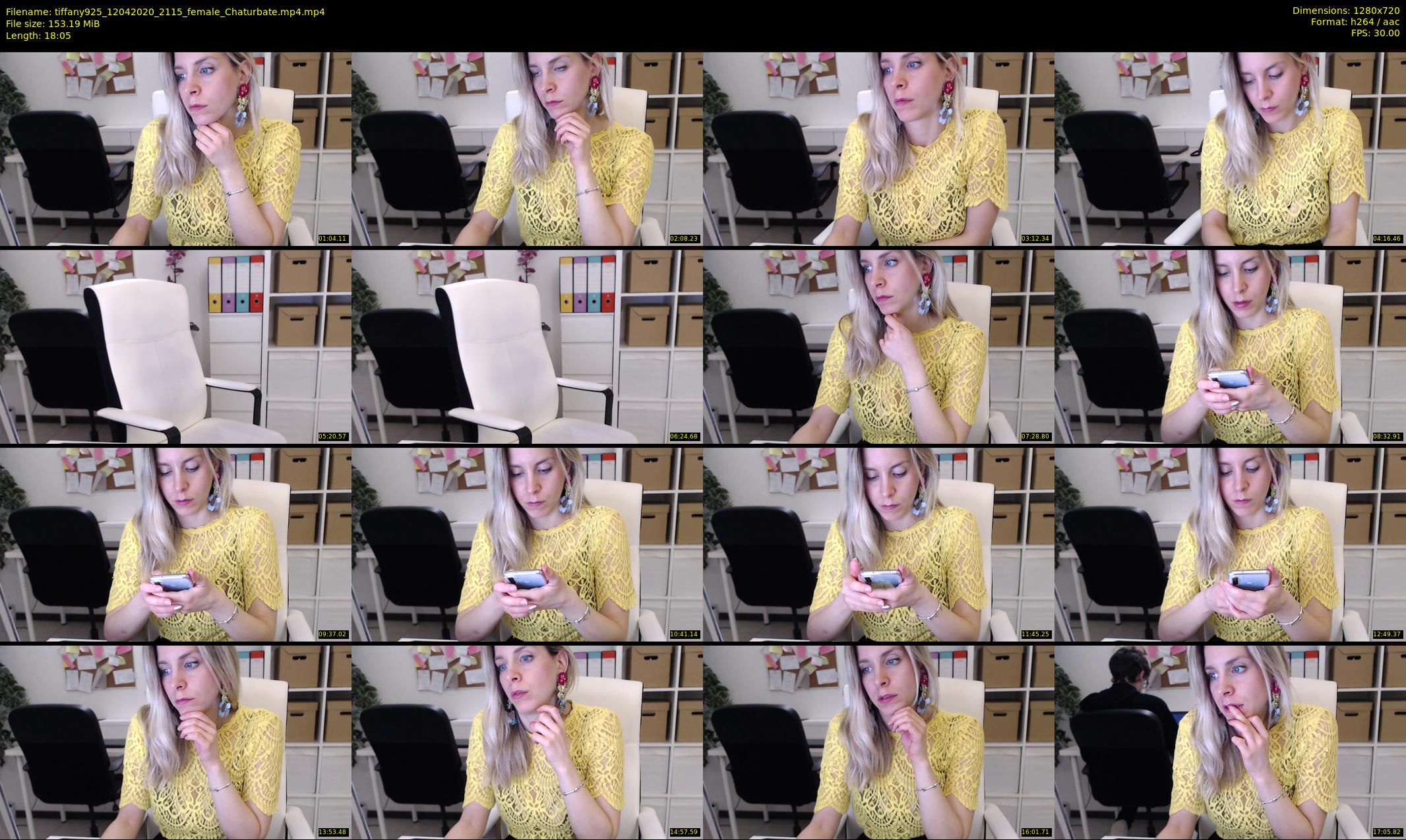 tiffany925 — 19 minute Chaturbate female cam show recording, 720p, Apr 12, 2020