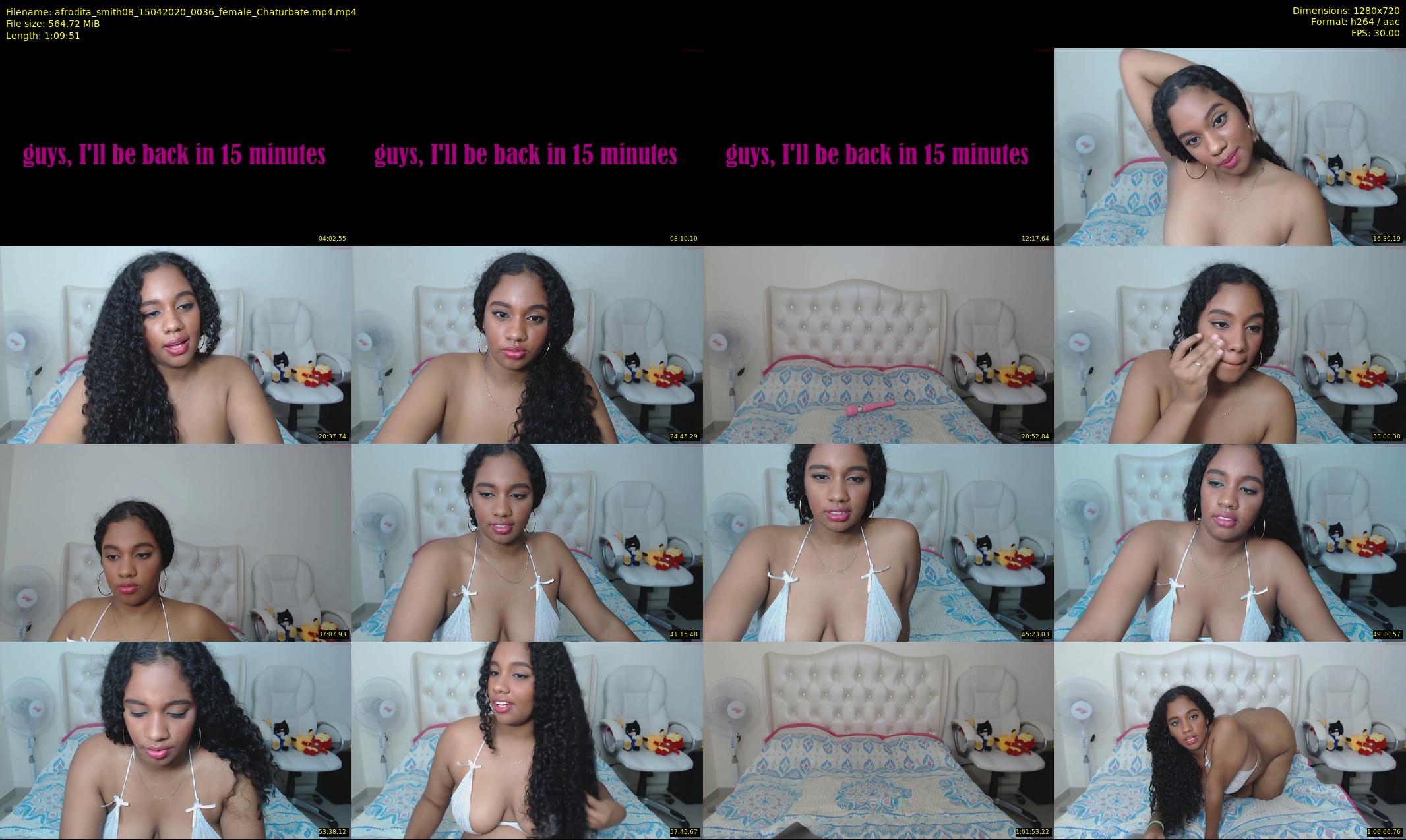 afrodita_smith08 — 70 minute Chaturbate female cam show recording, 720p, Apr 15, 2020