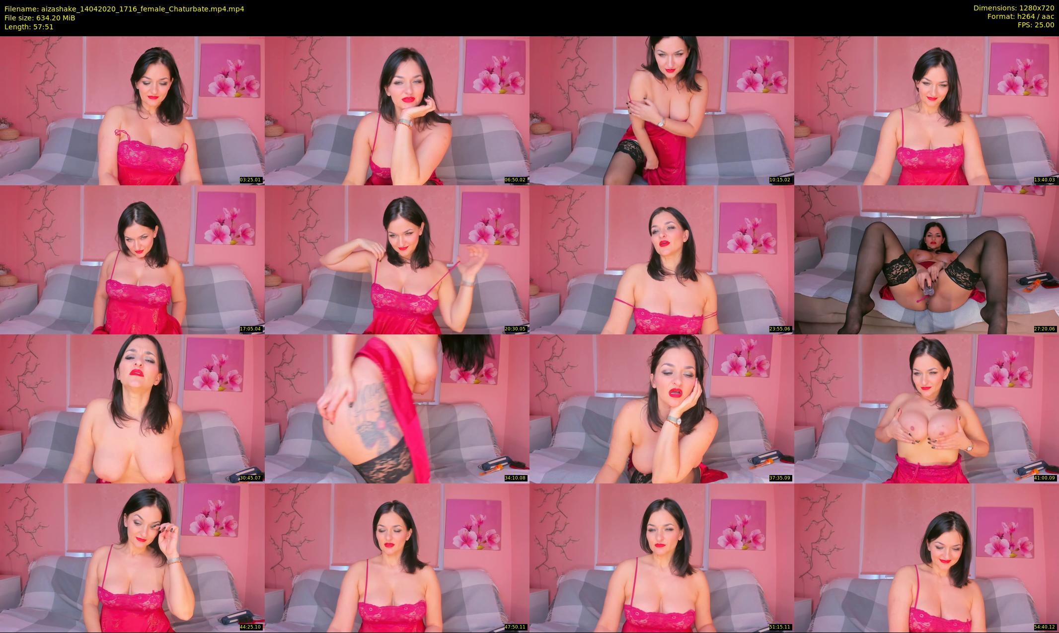aizashake — 58 minute Chaturbate female cam show recording, 720p, Apr 14, 2020
