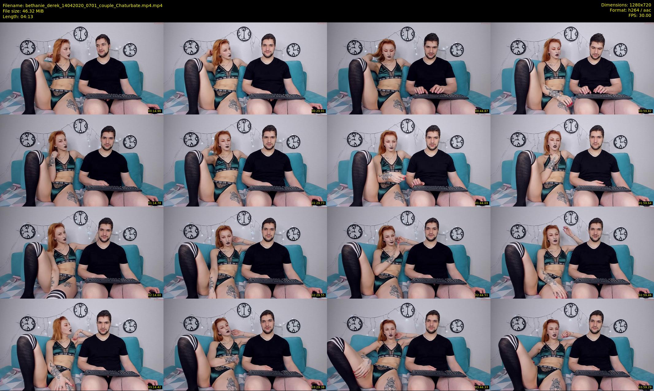 bethanie_derek — 5 minute Chaturbate couple cam show recording, 720p, Apr 14, 2020
