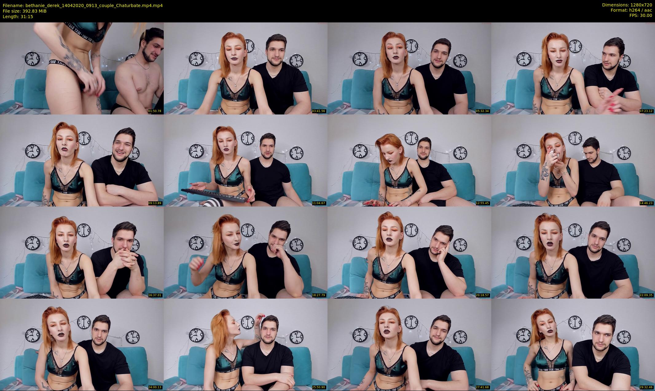bethanie_derek — 32 minute Chaturbate couple cam show recording, 720p, Apr 14, 2020