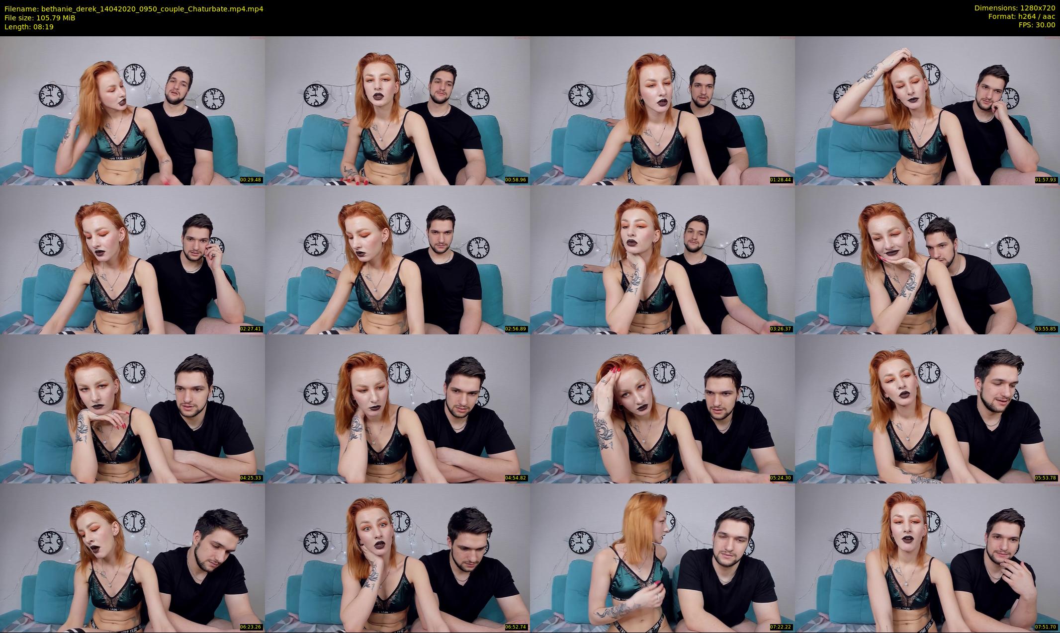 bethanie_derek — 9 minute Chaturbate couple cam show recording, 720p, Apr 14, 2020