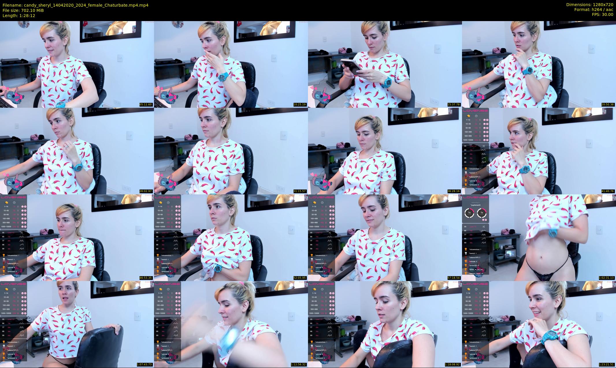 candy_sheryl — 89 minute Chaturbate female cam show recording, 720p, Apr 14, 2020