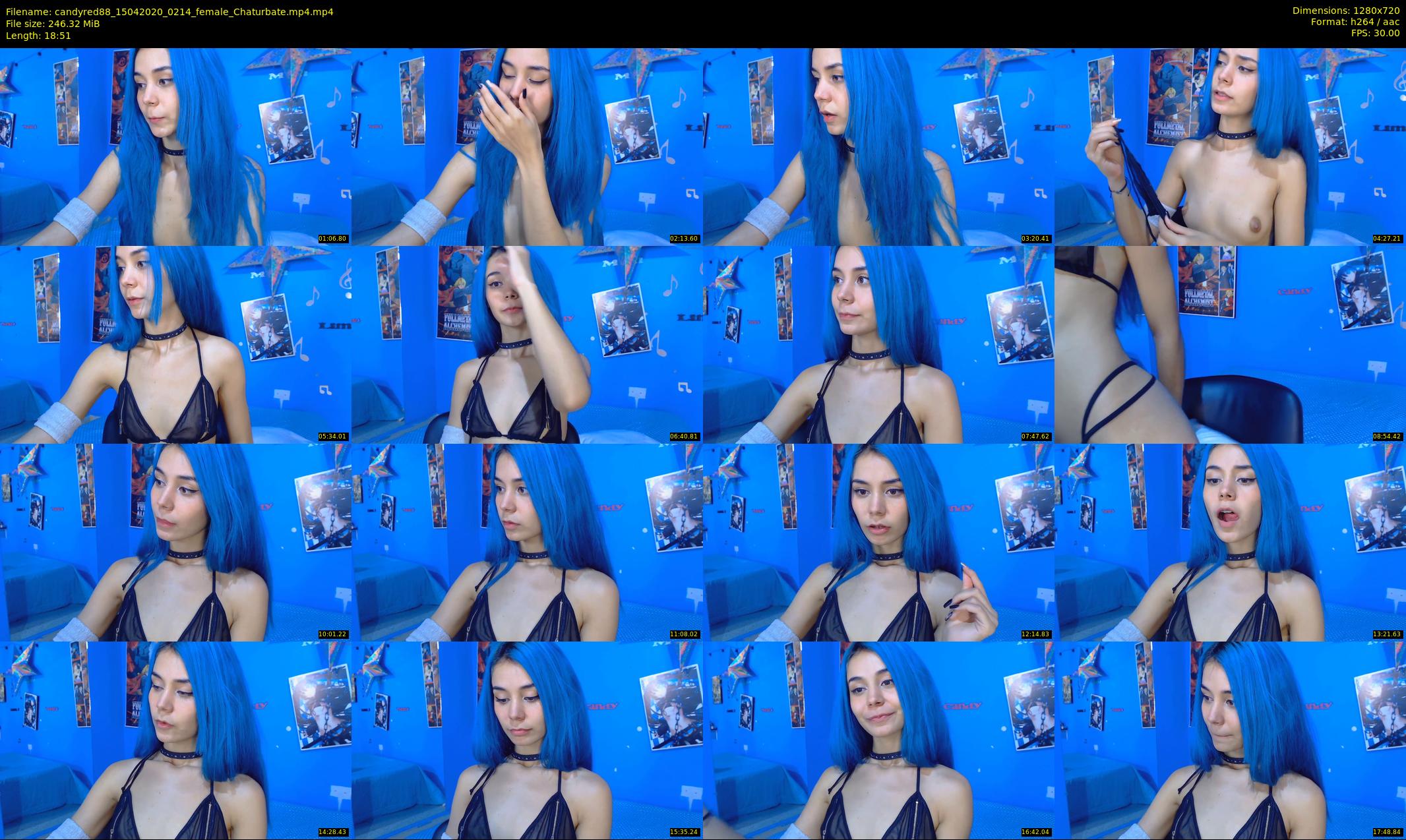 candyred88 — 19 minute Chaturbate female cam show recording, 720p, Apr 15, 2020
