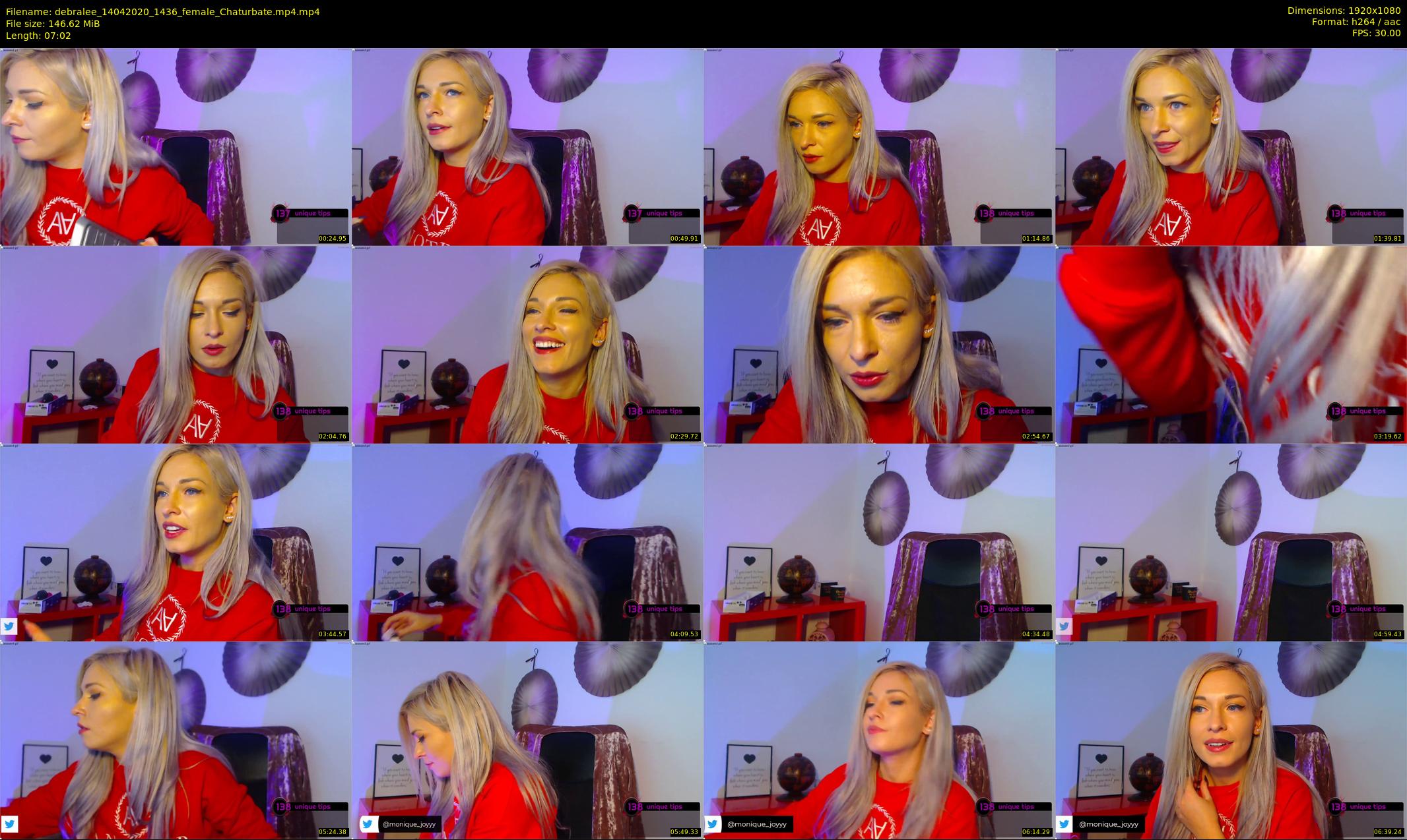 debralee — 8 minute Chaturbate female cam show recording, 1080p, Apr 14, 2020