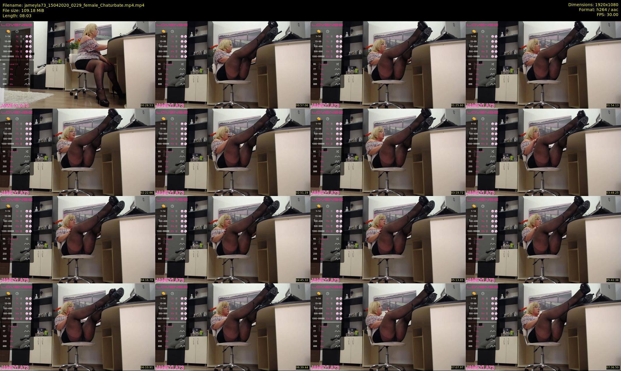 jameyla73 — 9 minute Chaturbate female cam show recording, 1080p, Apr 15, 2020