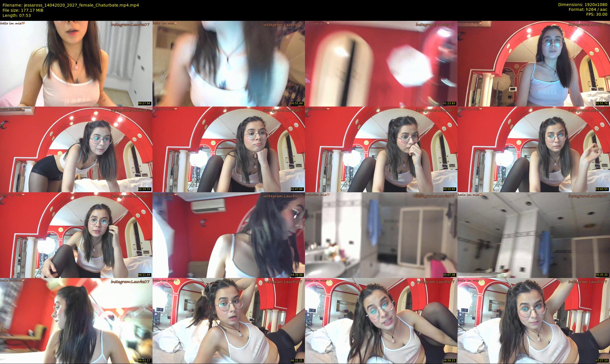 jessaross — 8 minute Chaturbate female cam show recording, 1080p, Apr 14, 2020