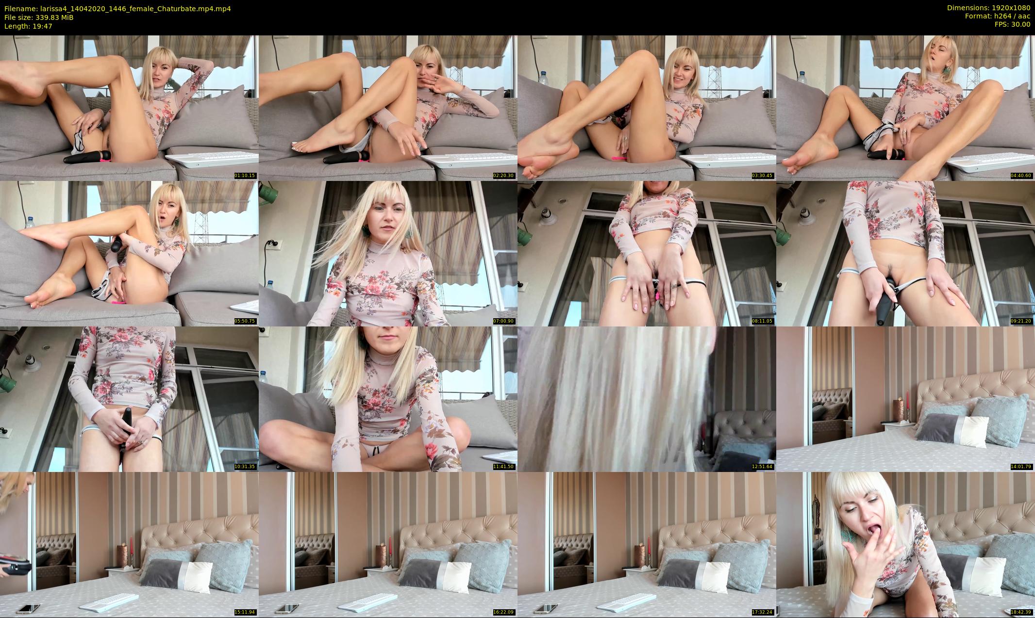 larissa4 — 20 minute Chaturbate female cam show recording, 1080p, Apr 14, 2020