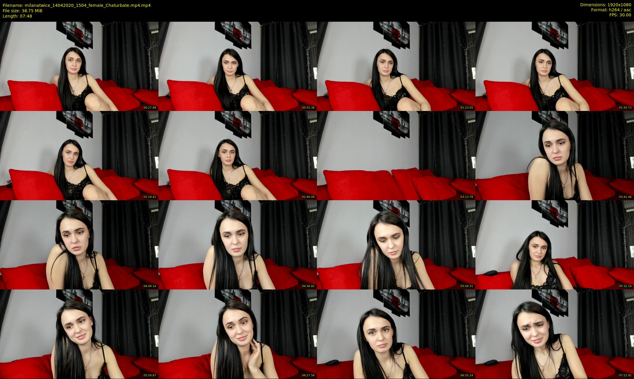 milanatwice — 8 minute Chaturbate female cam show recording, 1080p, Apr 14, 2020