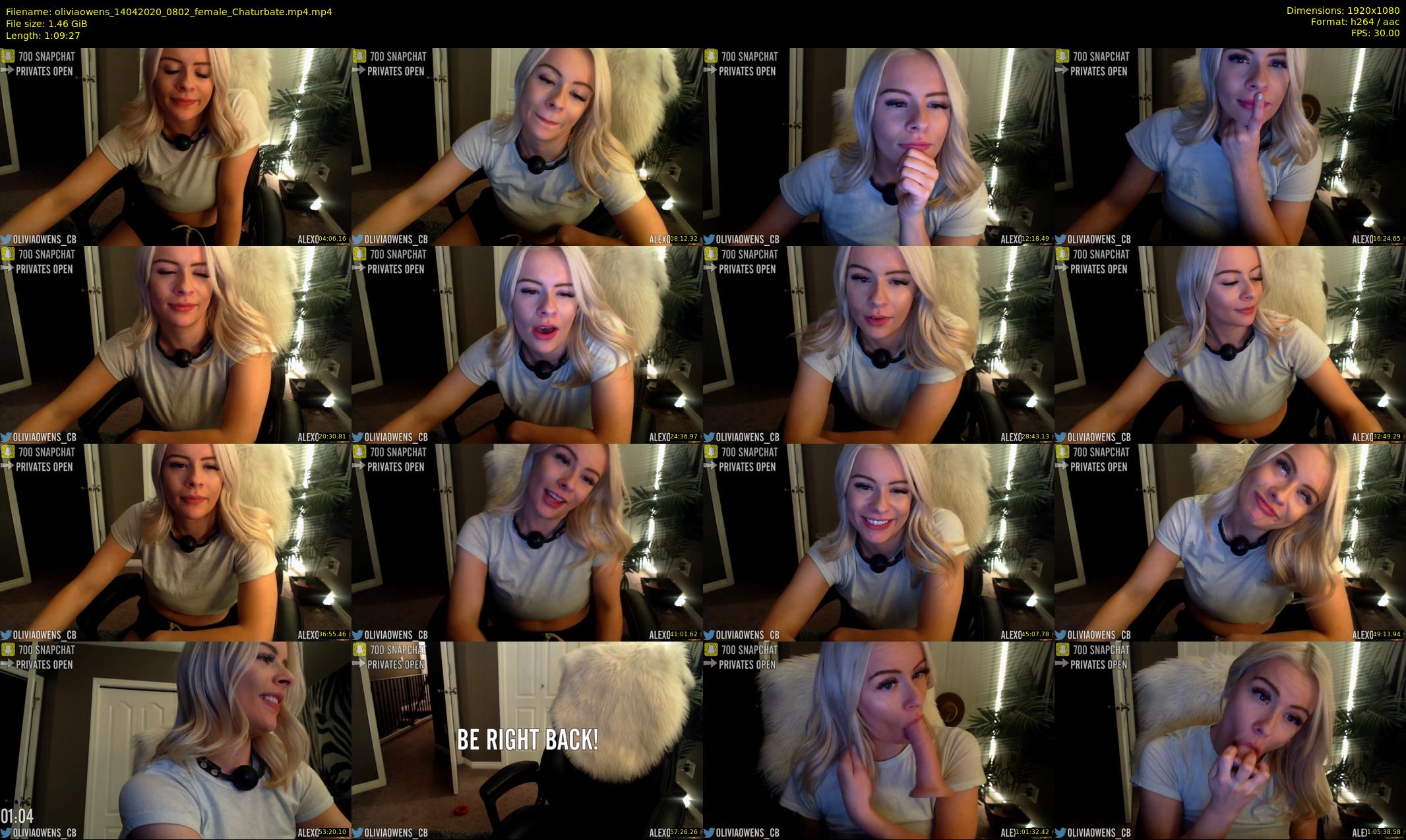 oliviaowens — 70 minute Chaturbate female cam show recording, 1080p, Apr 14, 2020