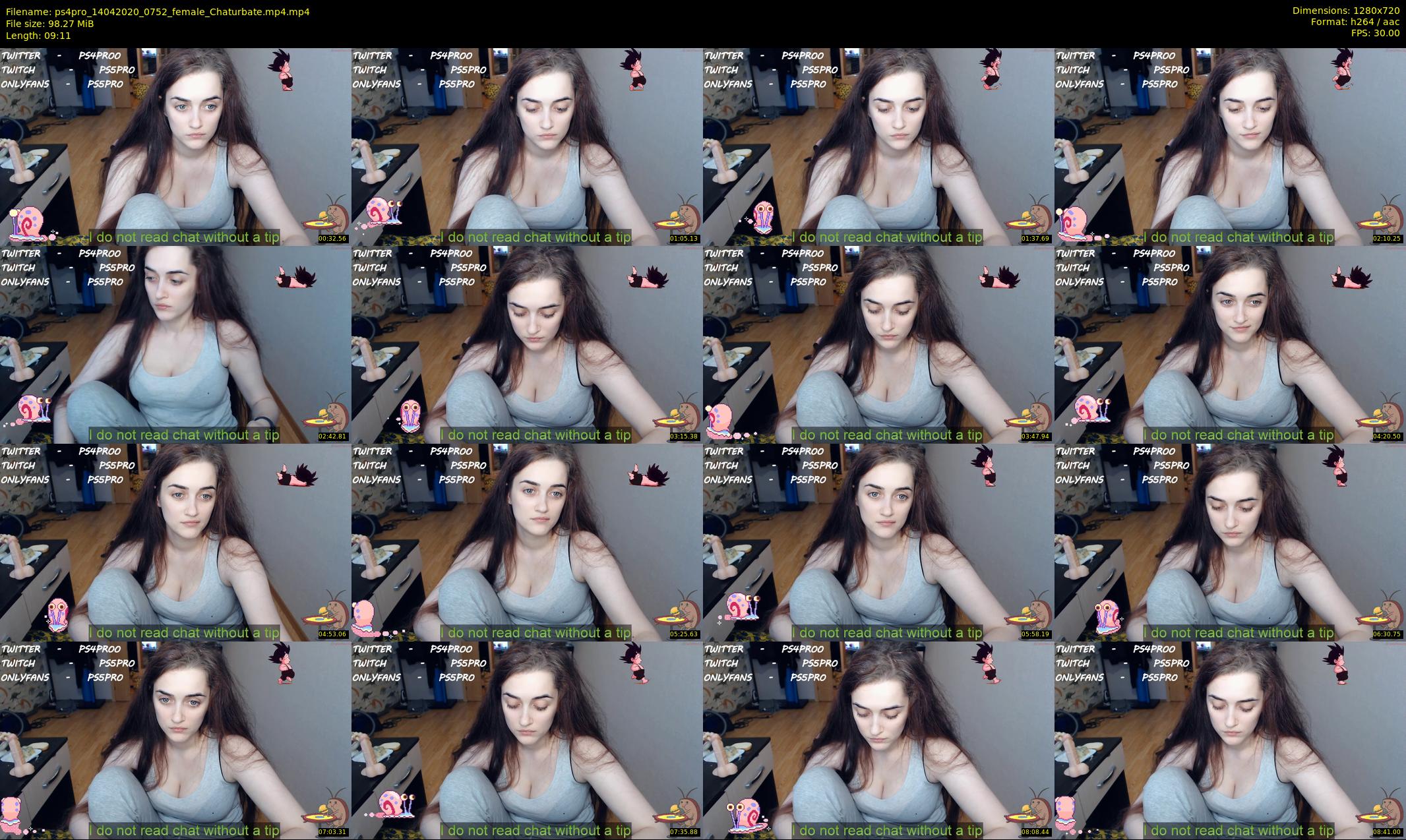 ps4pro — 10 minute Chaturbate female cam show recording, 720p, Apr 14, 2020
