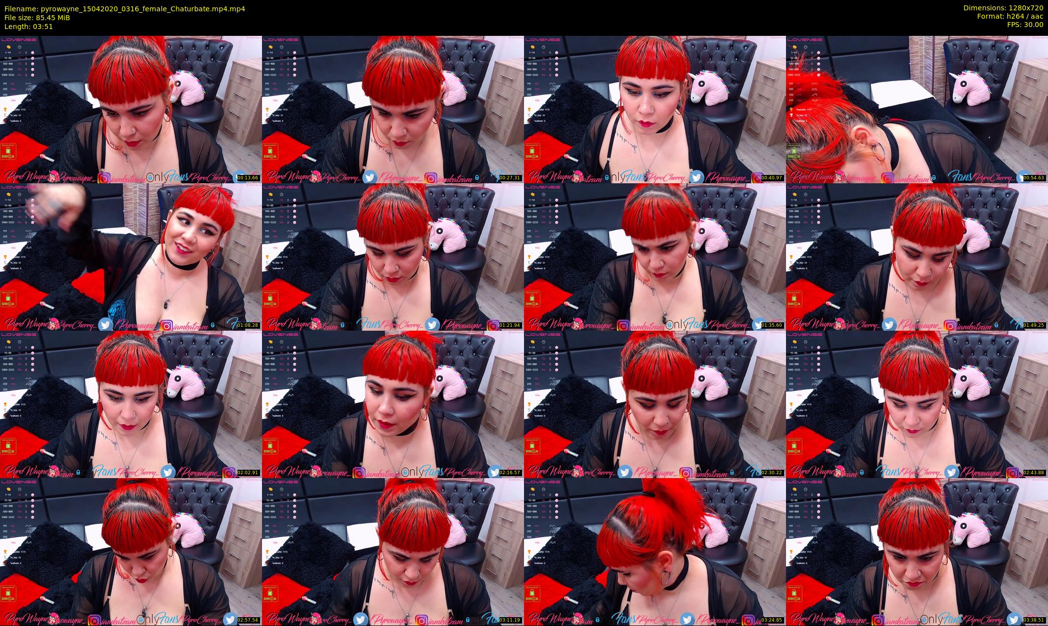pyrowayne — 4 minute Chaturbate female cam show recording, 720p, Apr 15, 2020