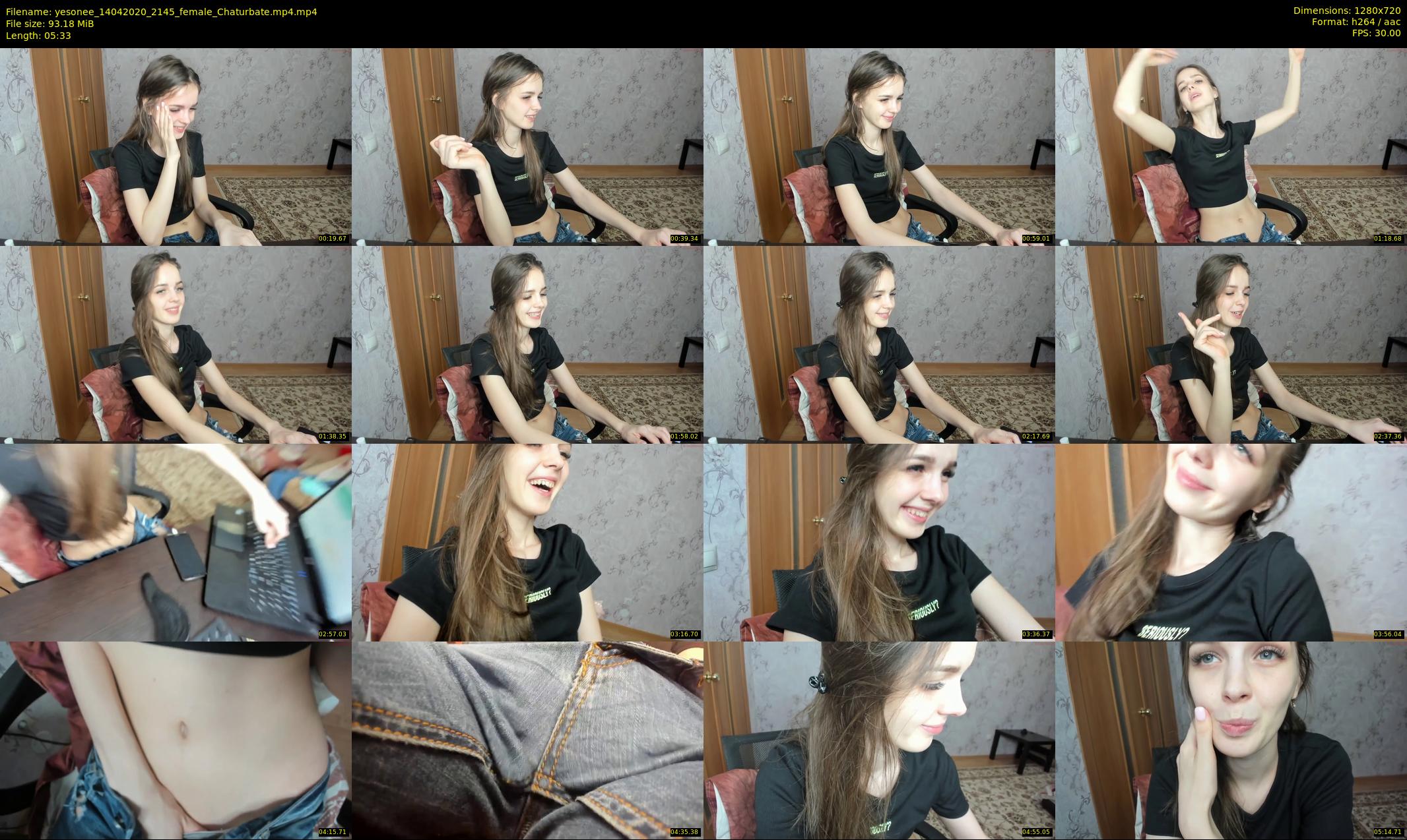 yesonee — 6 minute Chaturbate female cam show recording, 720p, Apr 14, 2020