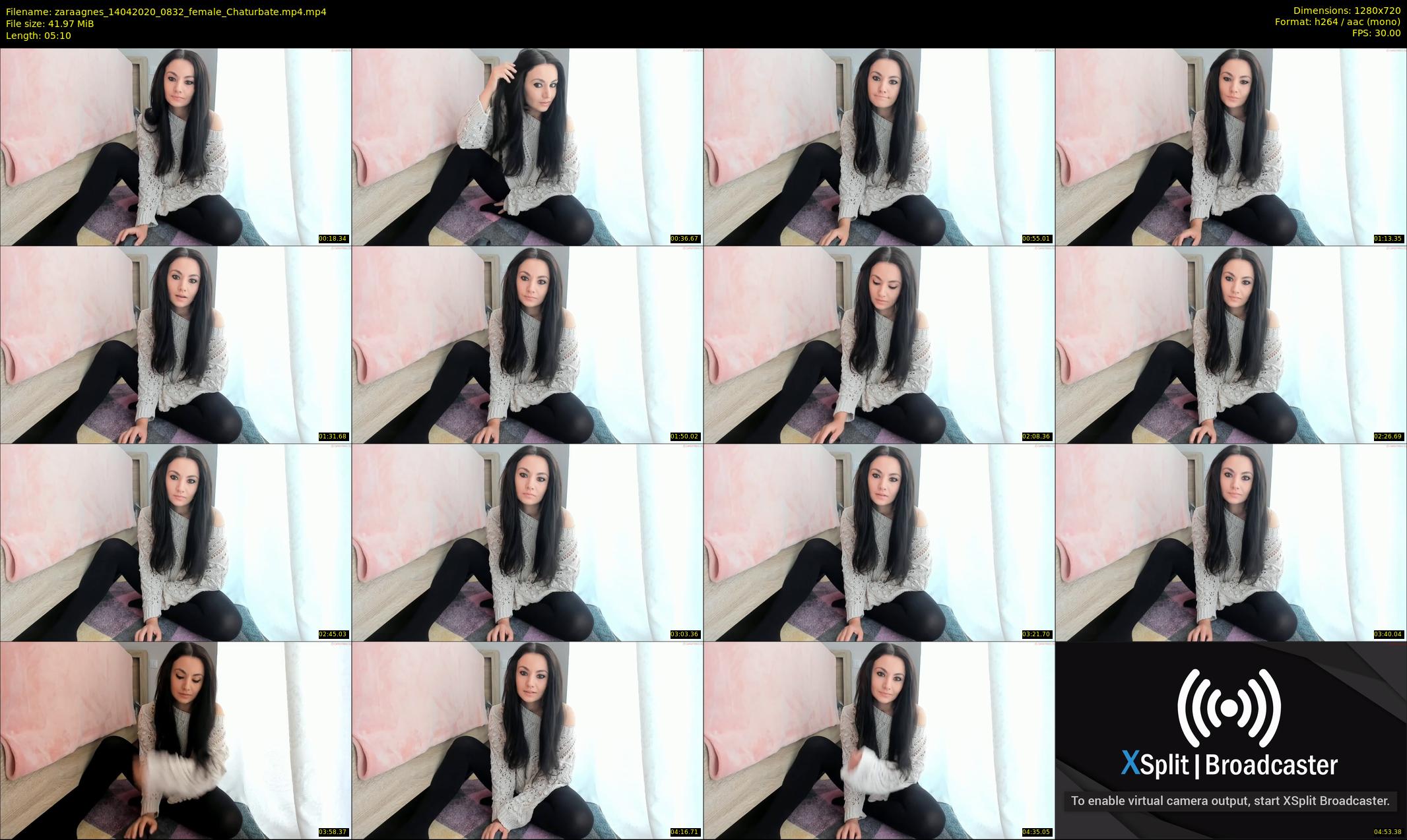 zaraagnes — 6 minute Chaturbate female cam show recording, 720p, Apr 14, 2020