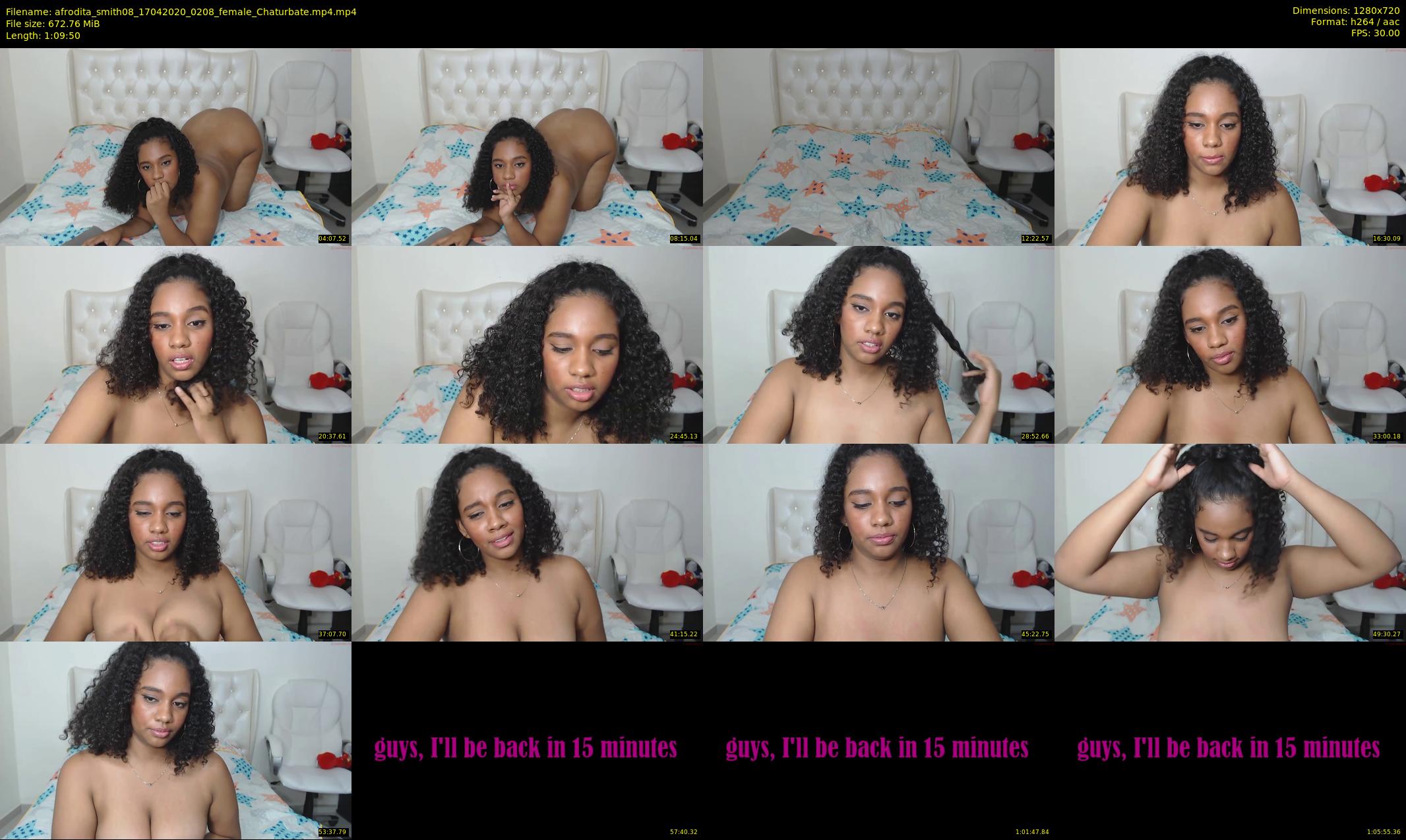 afrodita_smith08 — 70 minute Chaturbate female cam show recording, 720p, Apr 17, 2020