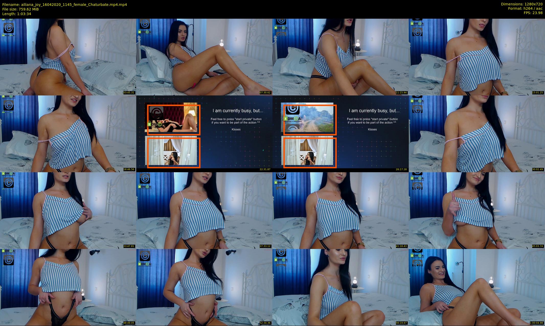 alliana_joy — 64 minute Chaturbate female cam show recording, 720p, Apr 16, 2020