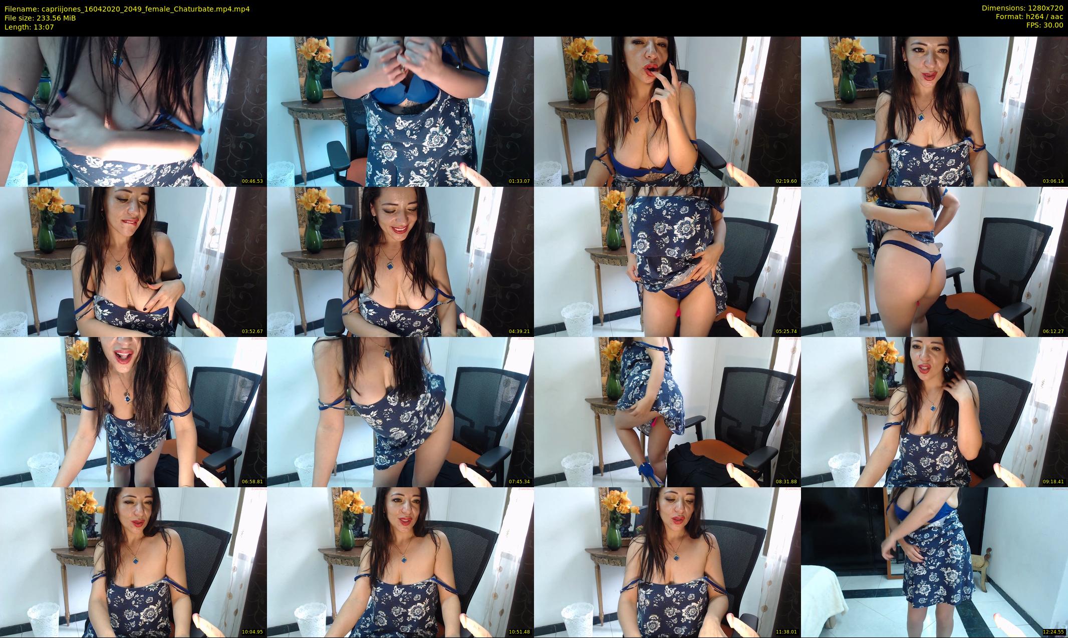 capriijones — 14 minute Chaturbate female cam show recording, 720p, Apr 16, 2020
