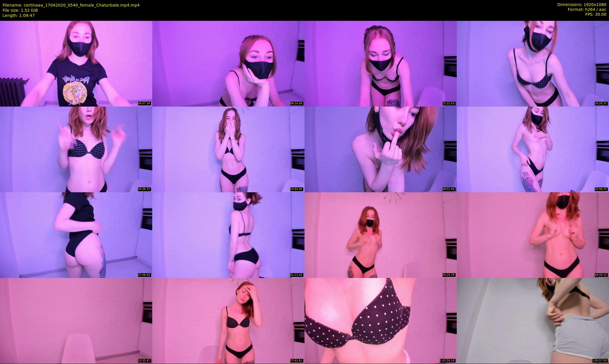 certinaaa — 70 minute Chaturbate female cam show recording, 1080p, Apr 17, 2020