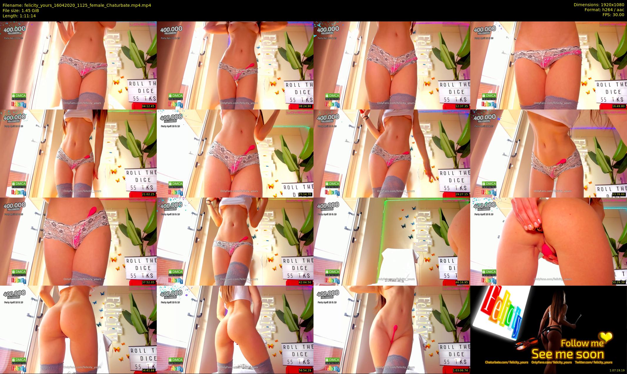 felicity_yours — 72 minute Chaturbate female cam show recording, 1080p, Apr 16, 2020