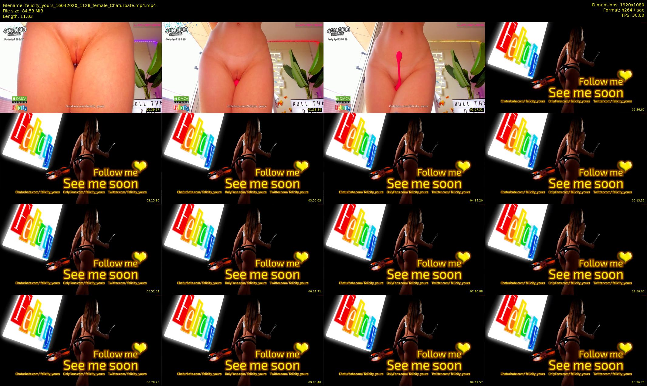 felicity_yours — 12 minute Chaturbate female cam show recording, 1080p, Apr 16, 2020