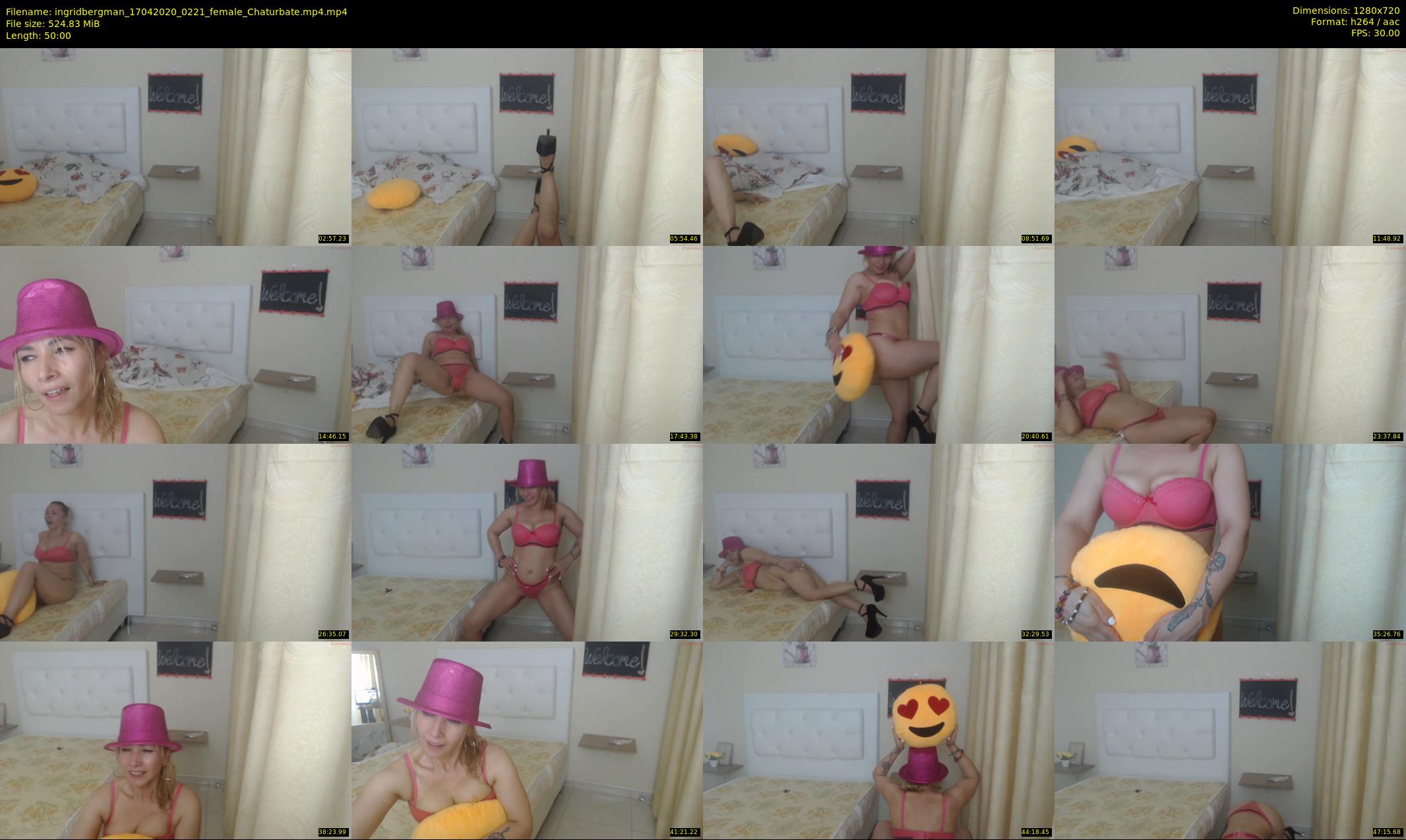 ingridbergman — 50 minute Chaturbate female cam show recording, 720p, Apr 17, 2020