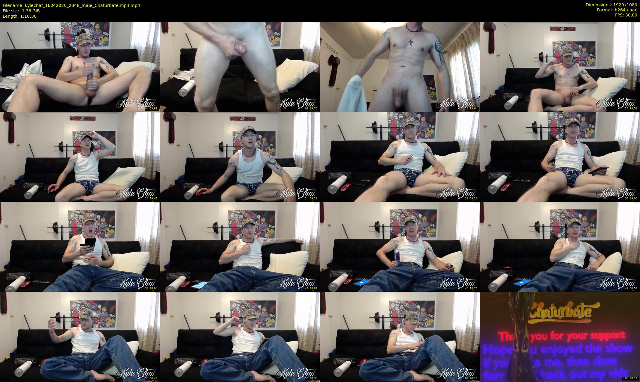 kylechat — 71 minute Chaturbate male cam show recording, 1080p, Apr 16, 2020